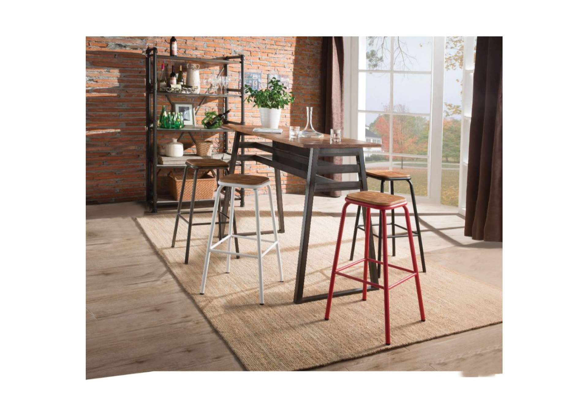 Scarus Bar Table, Natural and Gunmetal image 1