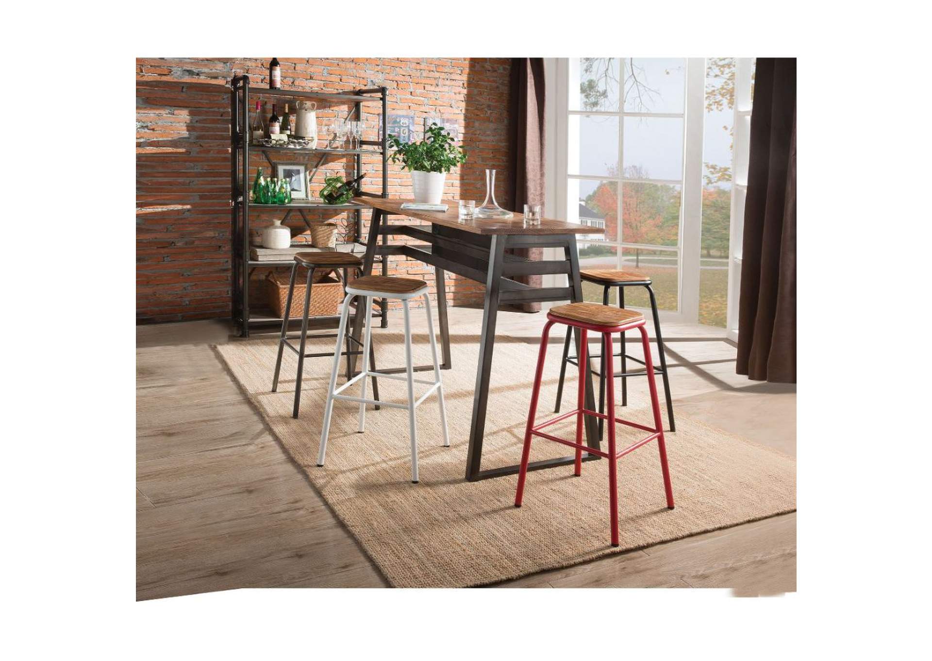 Scarus Bar Table, Natural and Gunmetal image 3