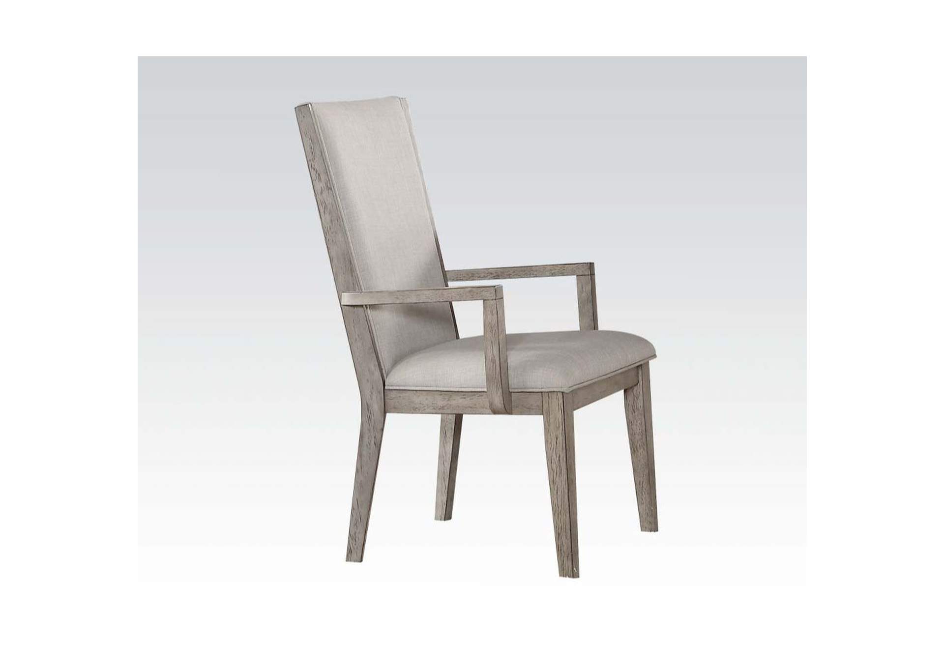 Rocky Arm Chair - Set of 2, Fabric and Gray Oak image 1
