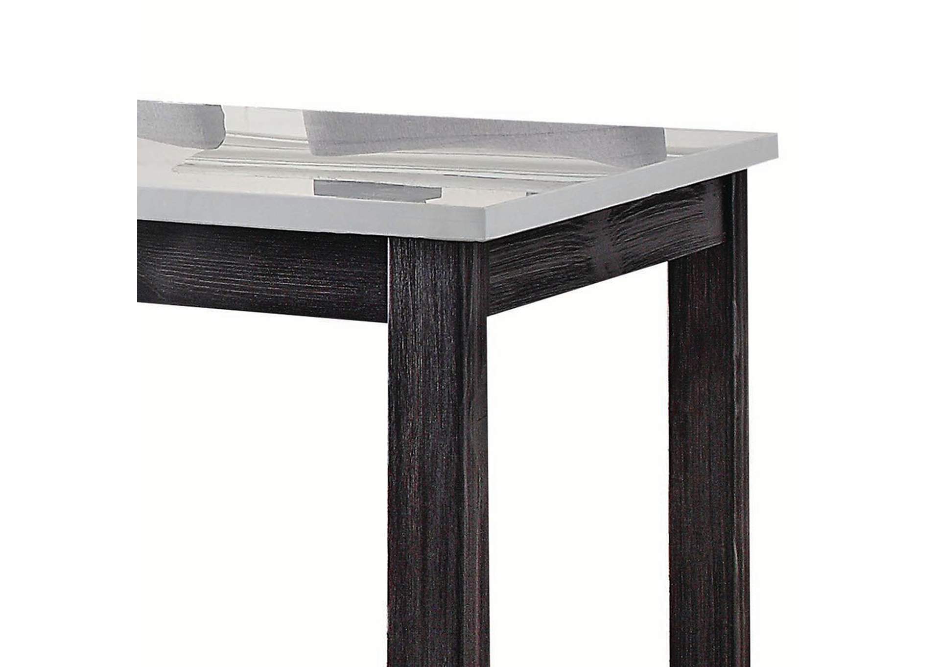 Yelena Counter Height Table - 72940 - Transitional - Marble, Wood - Pine, Fabric, Foam - Marble and Weathered Espresso