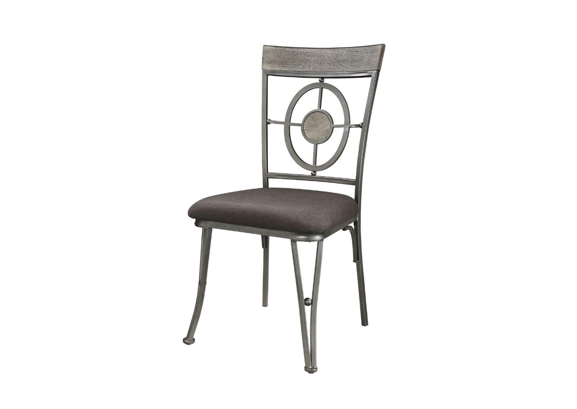 Landis Side Chair - Set of 2, Fabric and Gunmetal image 1