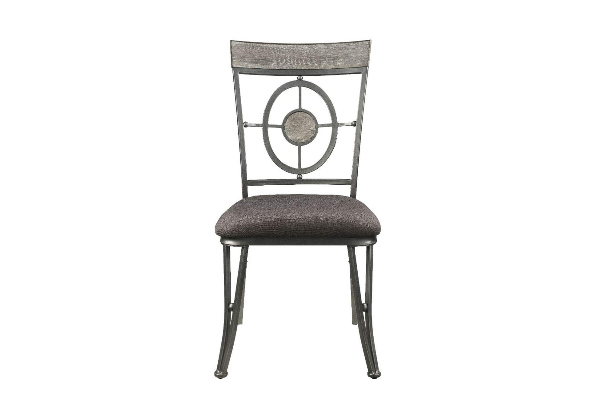 Landis Side Chair - Set of 2, Fabric and Gunmetal image 3
