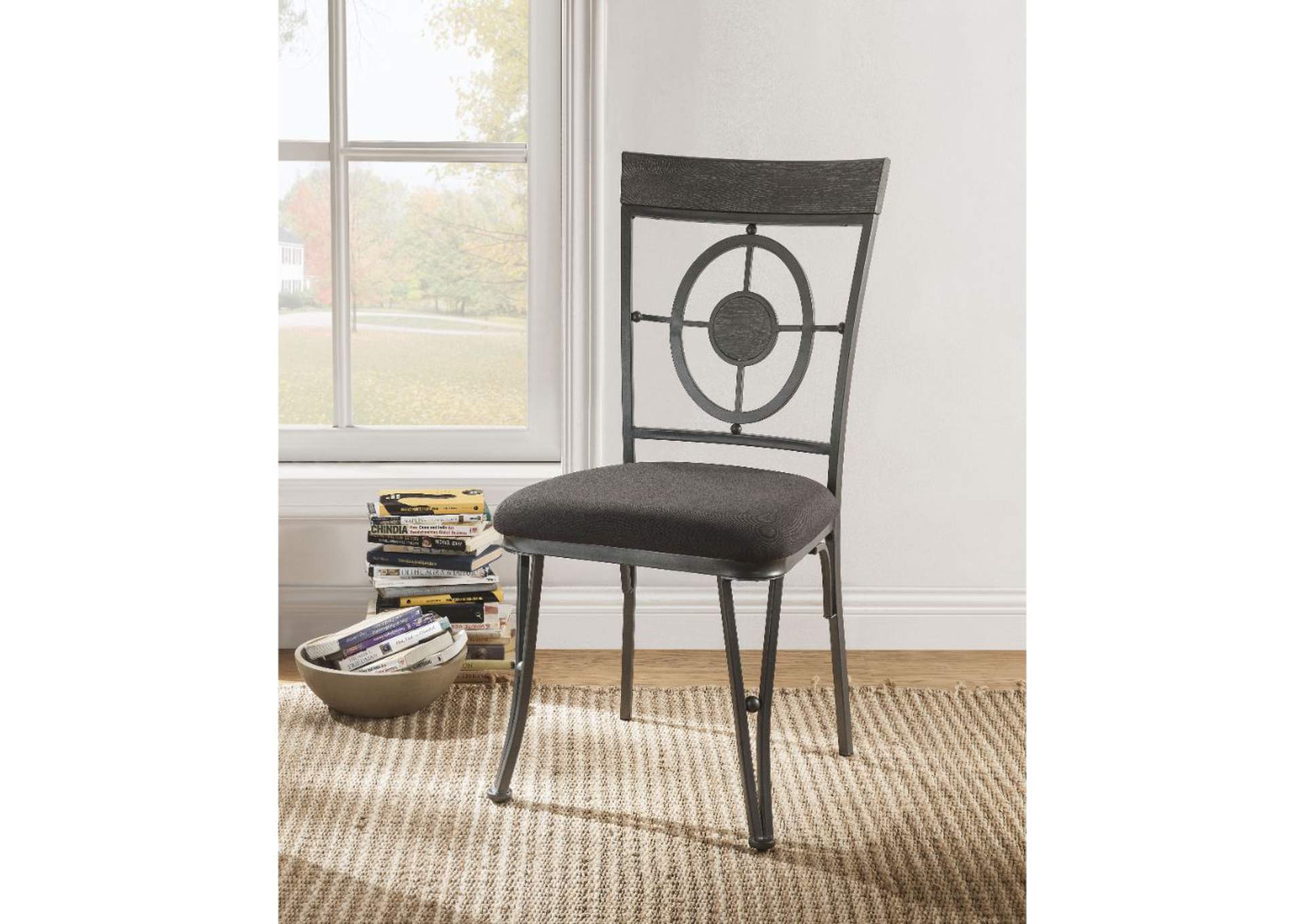 Landis Side Chair - Set of 2, Fabric and Gunmetal image 7