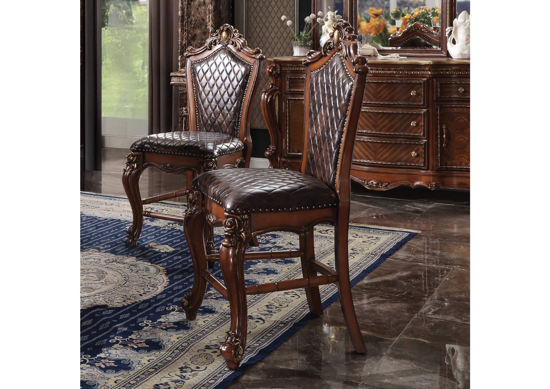 Picardy Counter Height Chair - Set of 2 image 1