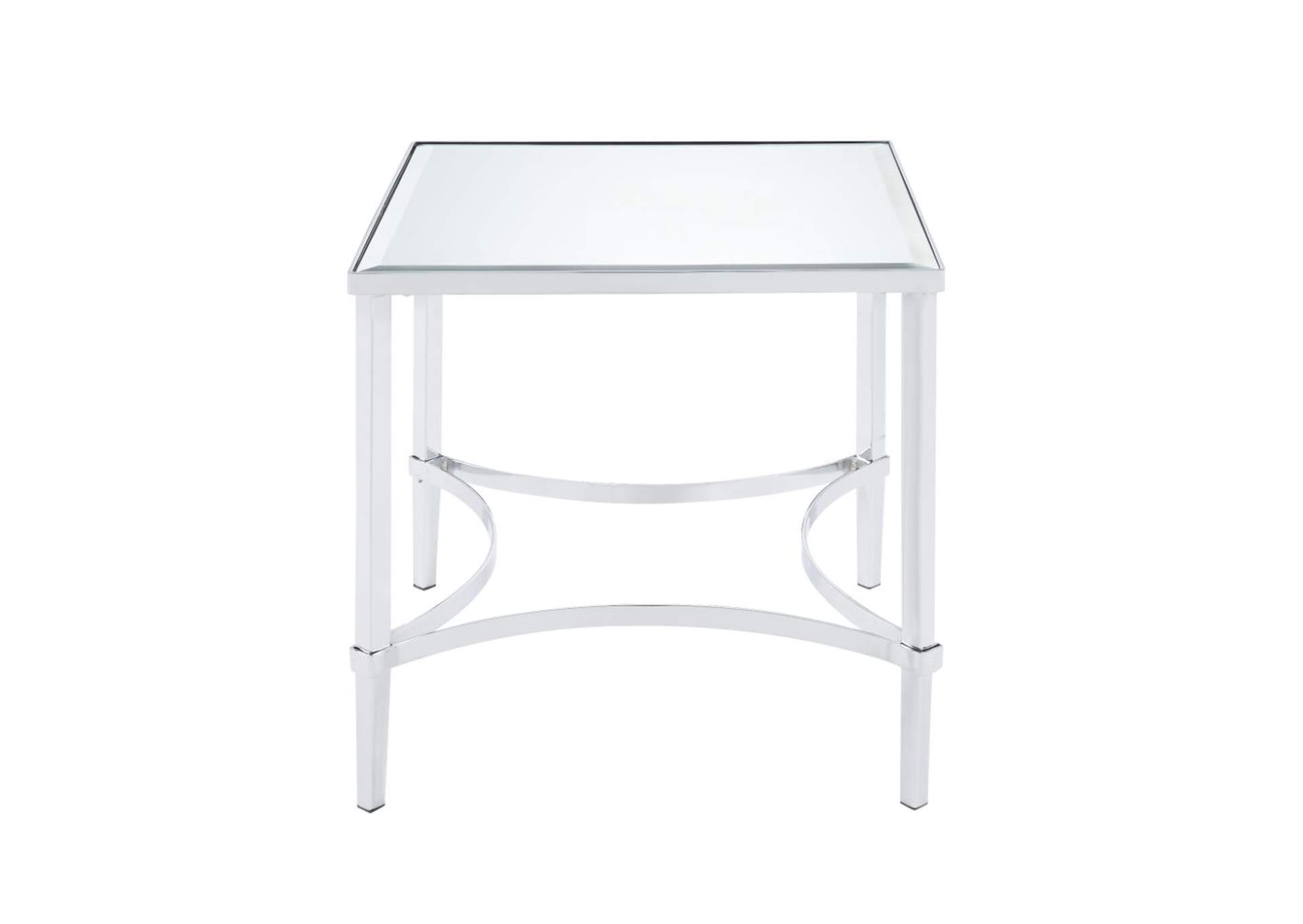 Petunia End Table, Chrome and Mirror image 4