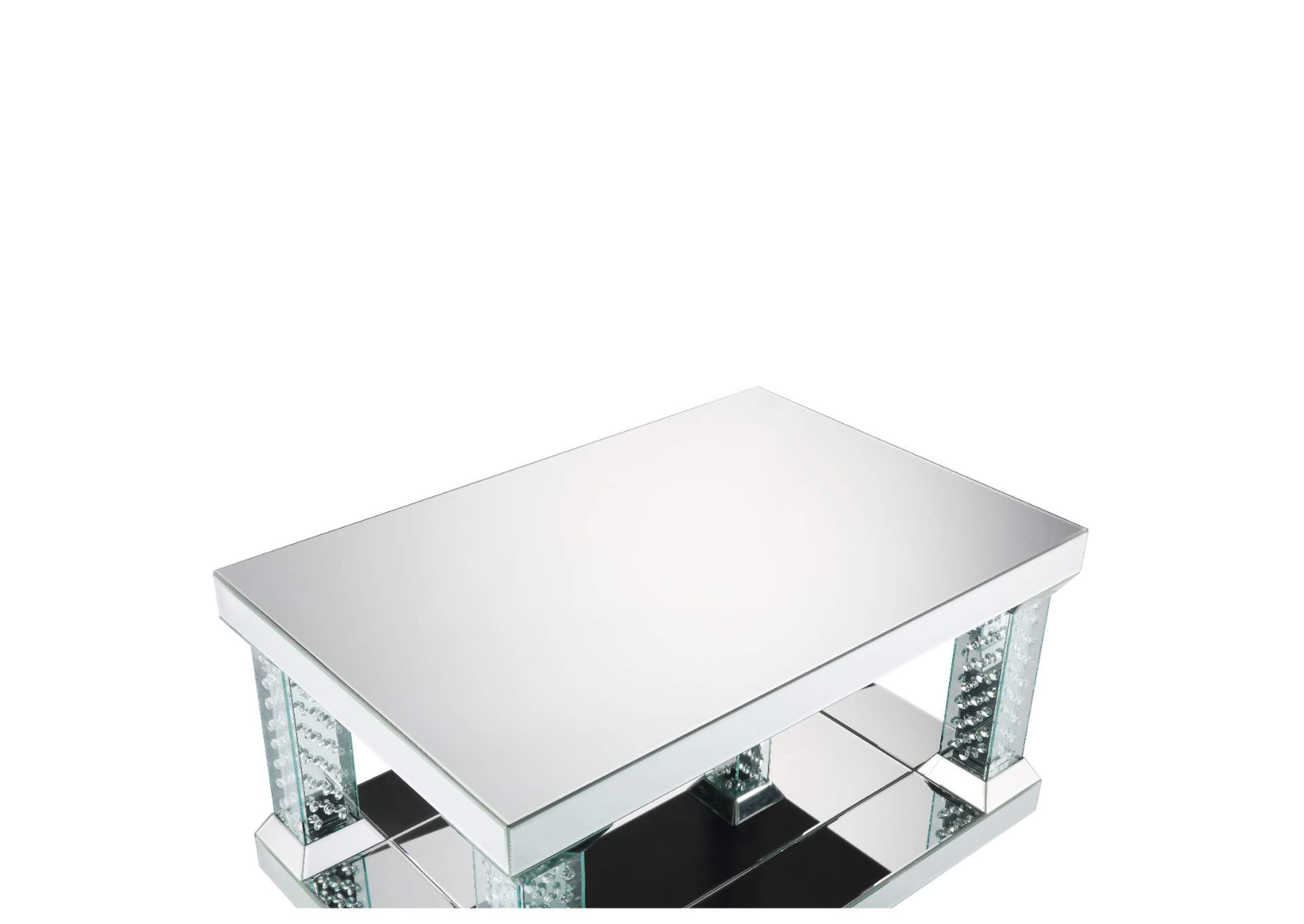 Nysa Coffee Table, Mirrored and Faux Crystals image 6