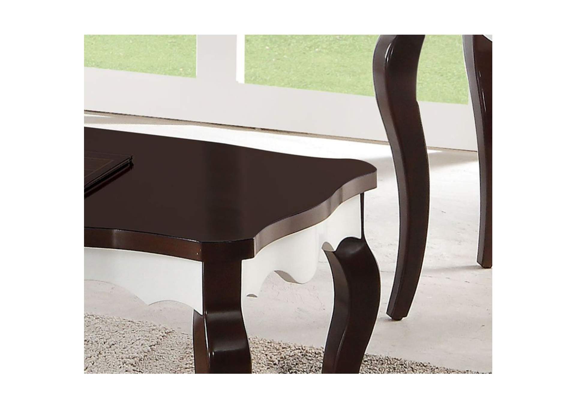 Mathias Coffee Table, Walnut and White image 4