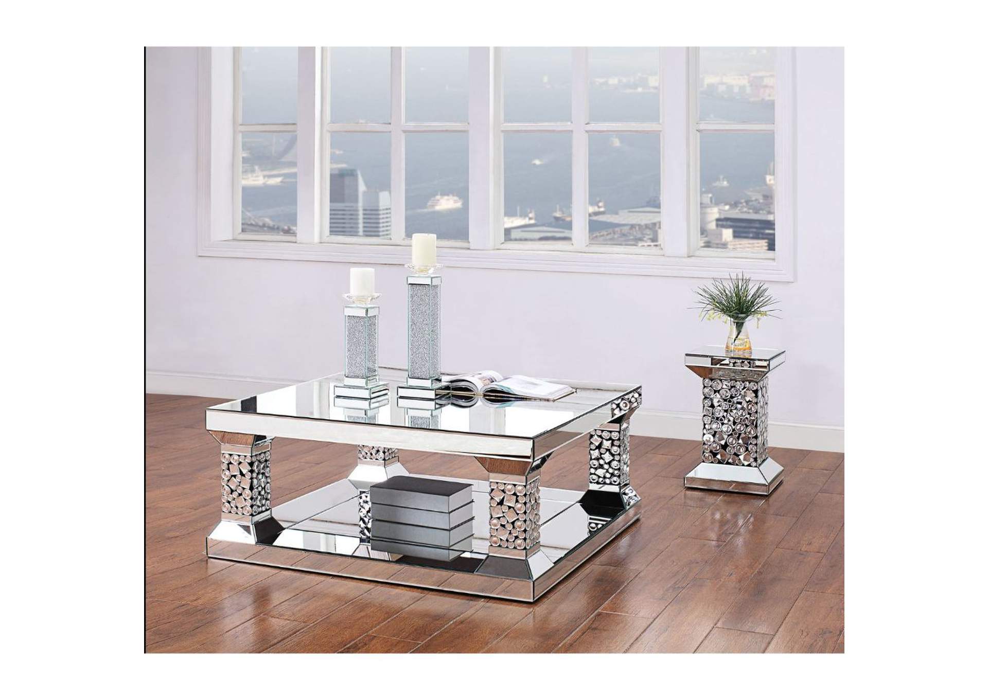 Kachina Coffee Table, Mirrored and Faux Gem image 3