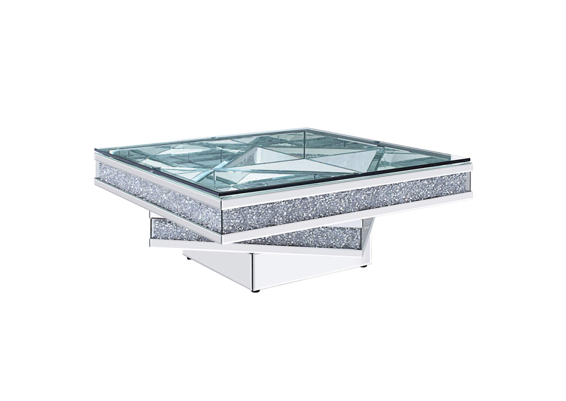Noralie Coffee Table, Mirrored and Faux Diamonds image 3