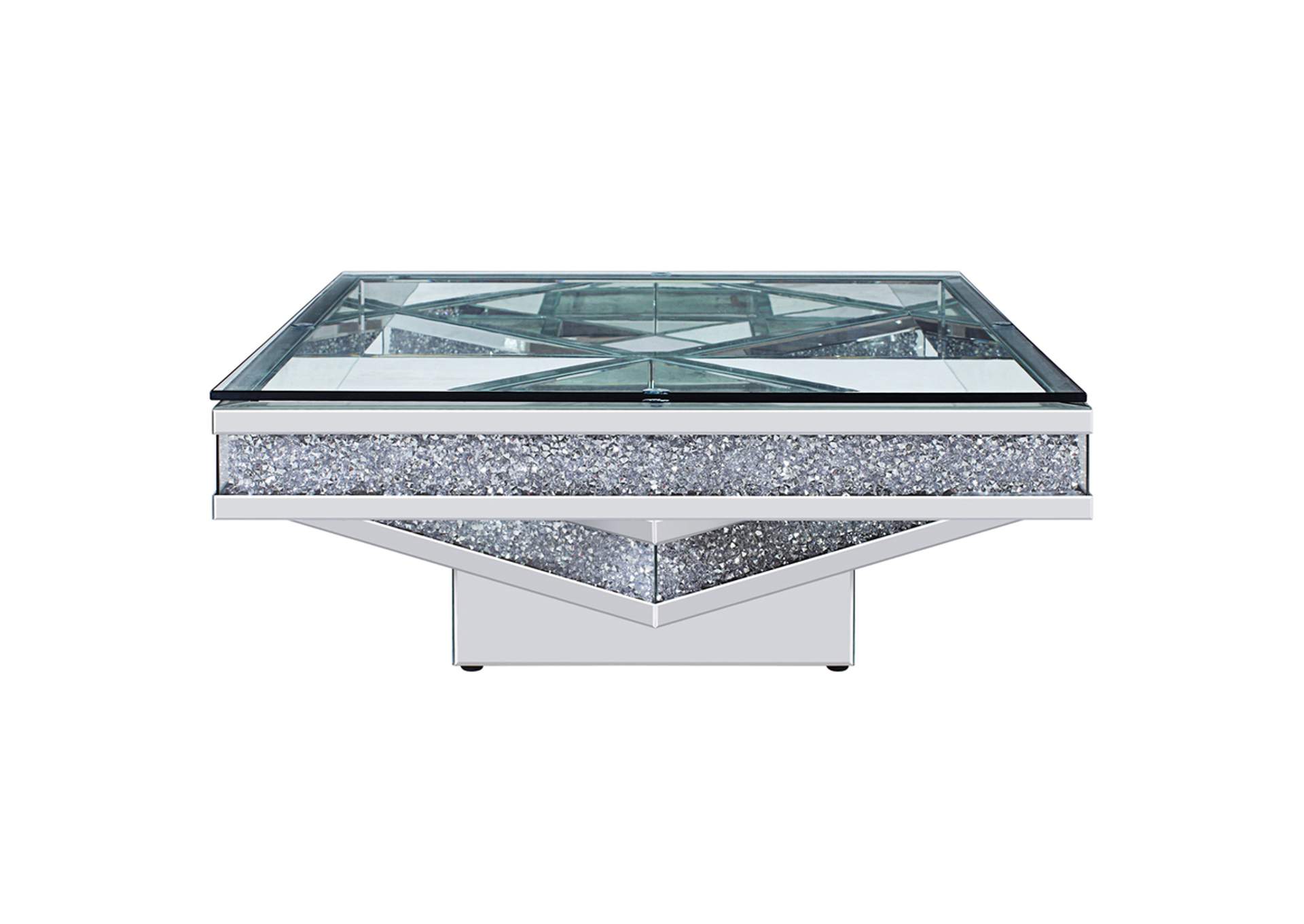 Noralie Coffee Table, Mirrored and Faux Diamonds image 4