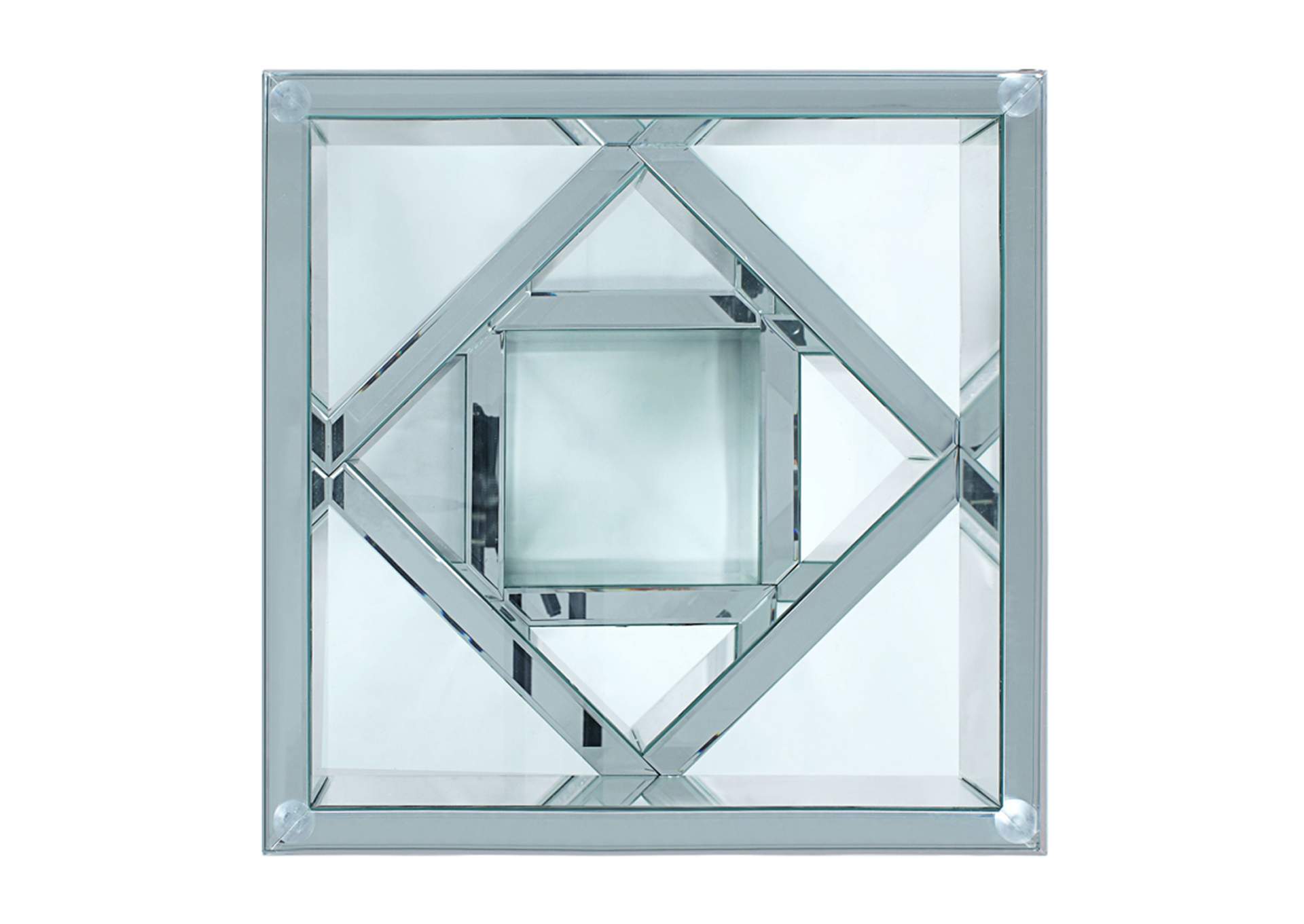Noralie Coffee Table, Mirrored and Faux Diamonds image 5