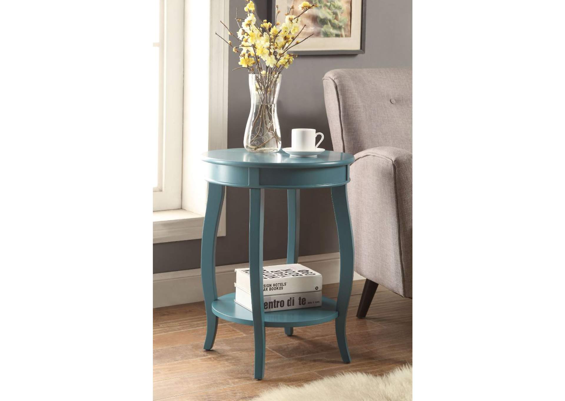 Aberta Side Table, Teal