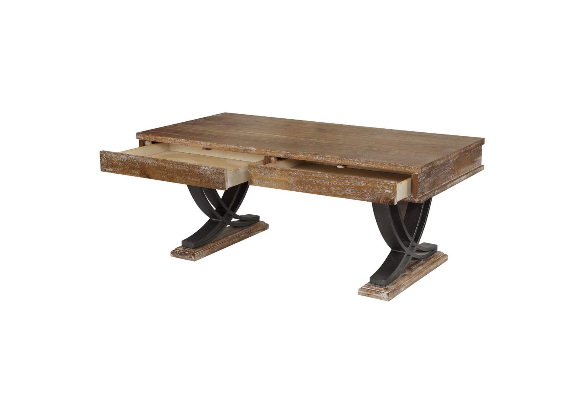 Pellio Coffee Table, Antique Oak and Black image 1