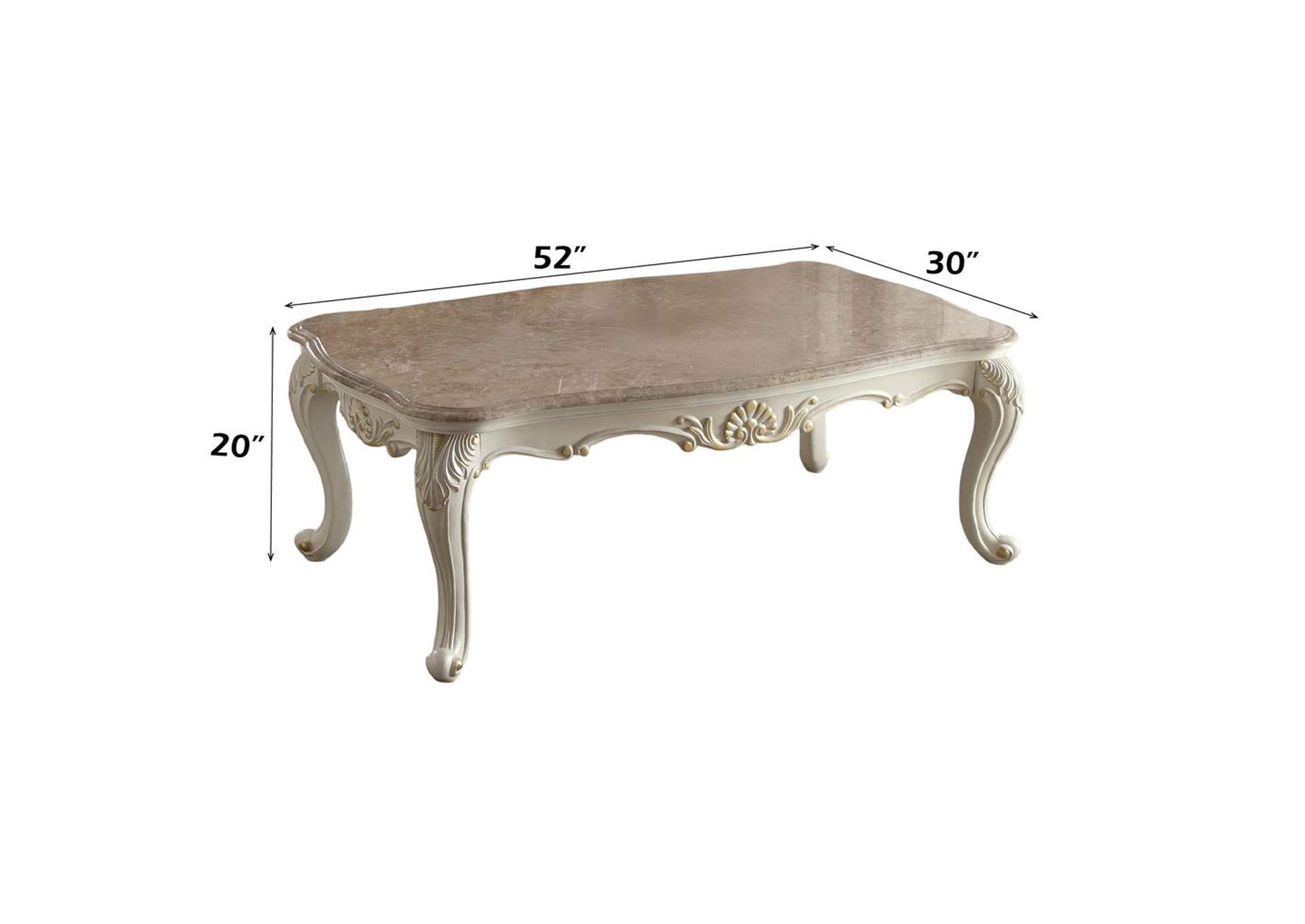 Chantelle Coffee Table with Marble Top image 3