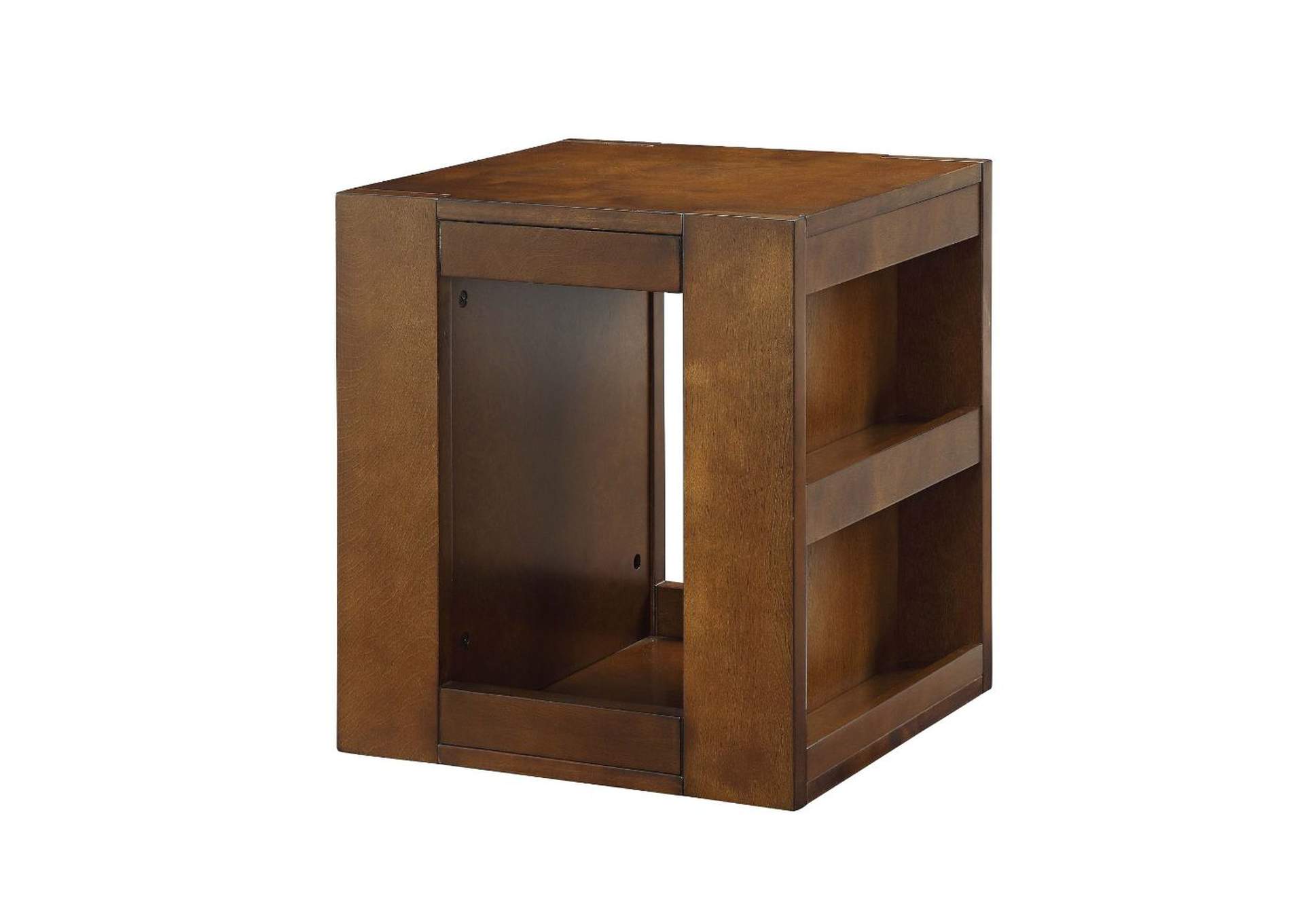 Pisanio End Table - Swivel, Espresso image 1