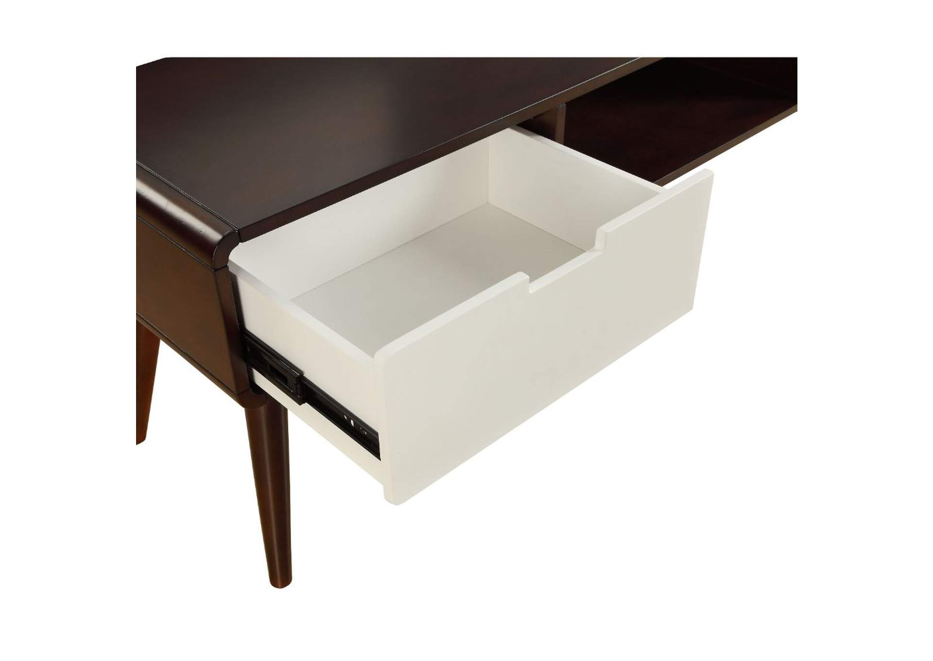 Christa TV Stand, Espresso and White image 6