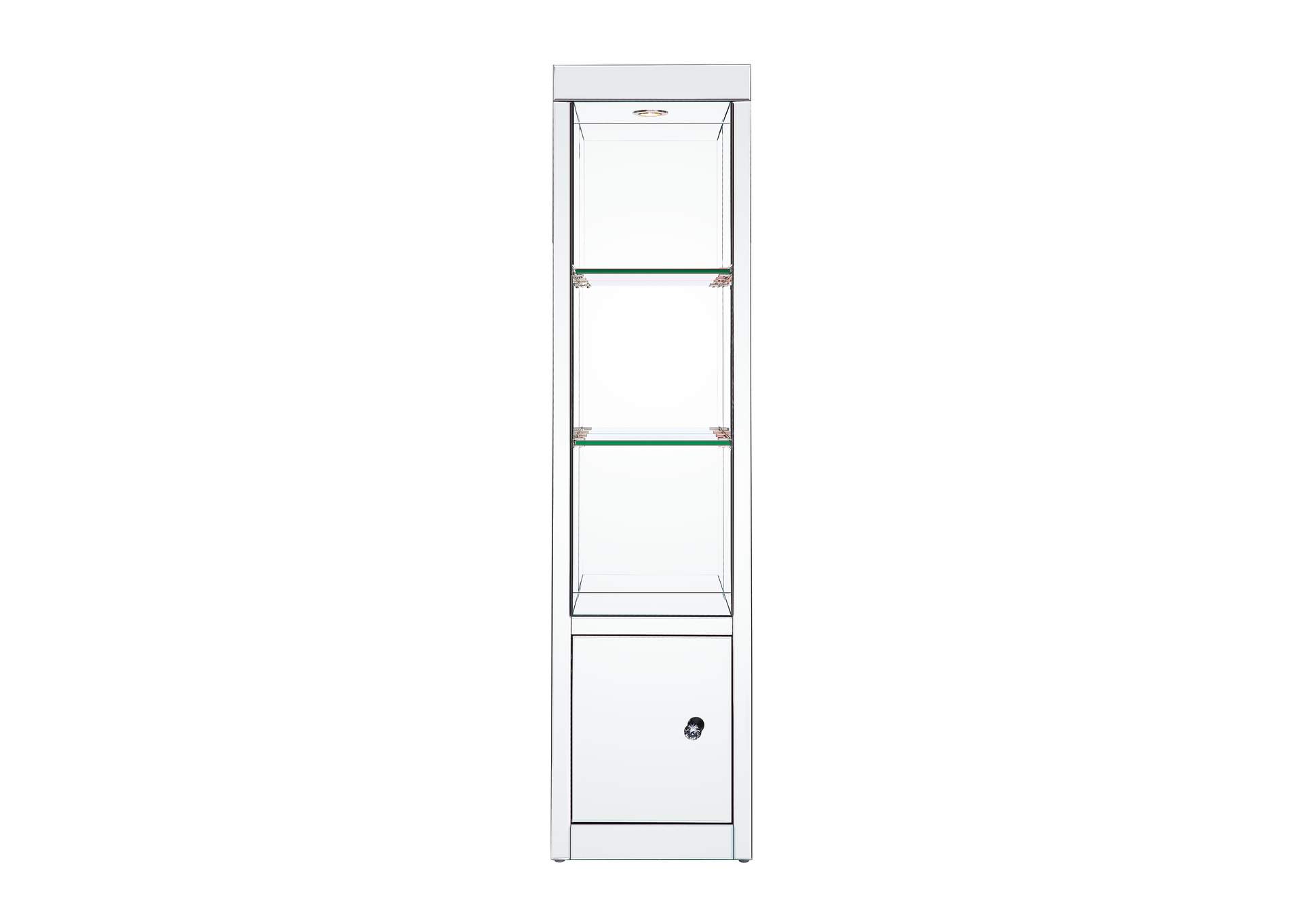 Lotus Side Pier - Left - 91838 - Glam - Led, Mirror, Glass, Composite Wood - Mirrored