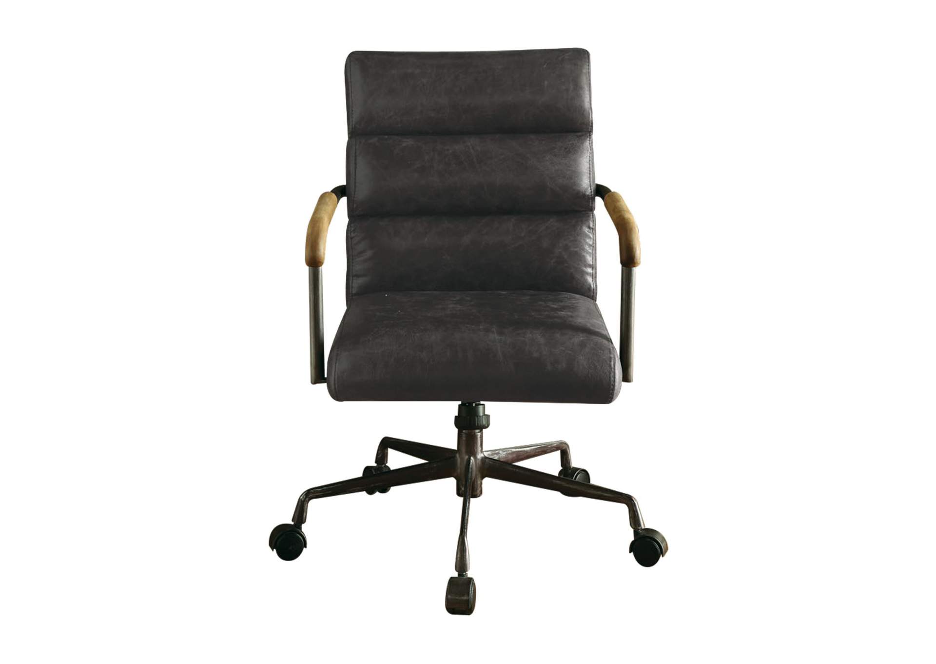Harith Executive Office Chair, Antique Slate Top Grain Leather
