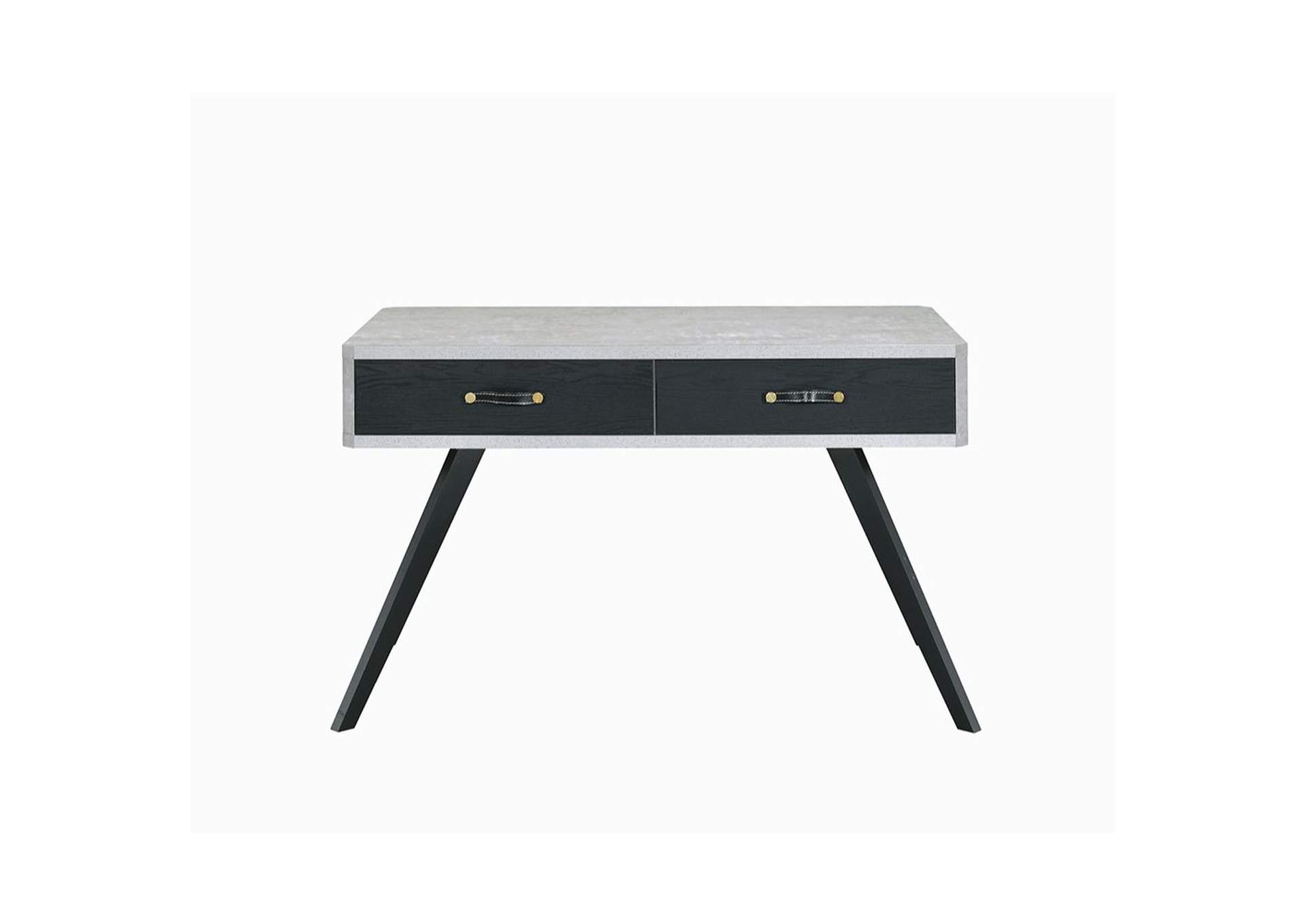 Magna Desk, Faux Concrete and Black image 3