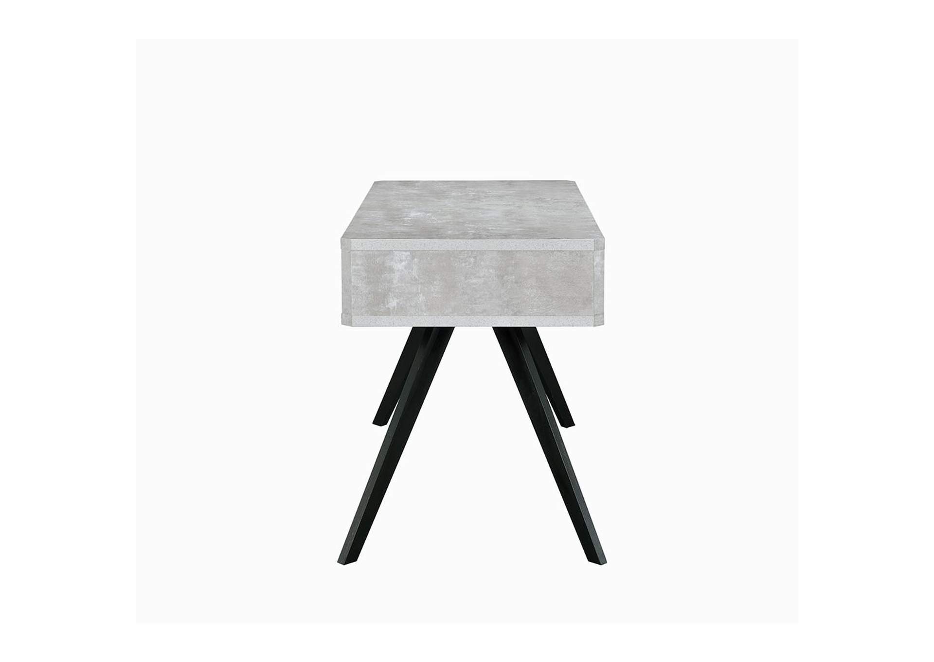 Magna Desk, Faux Concrete and Black image 4