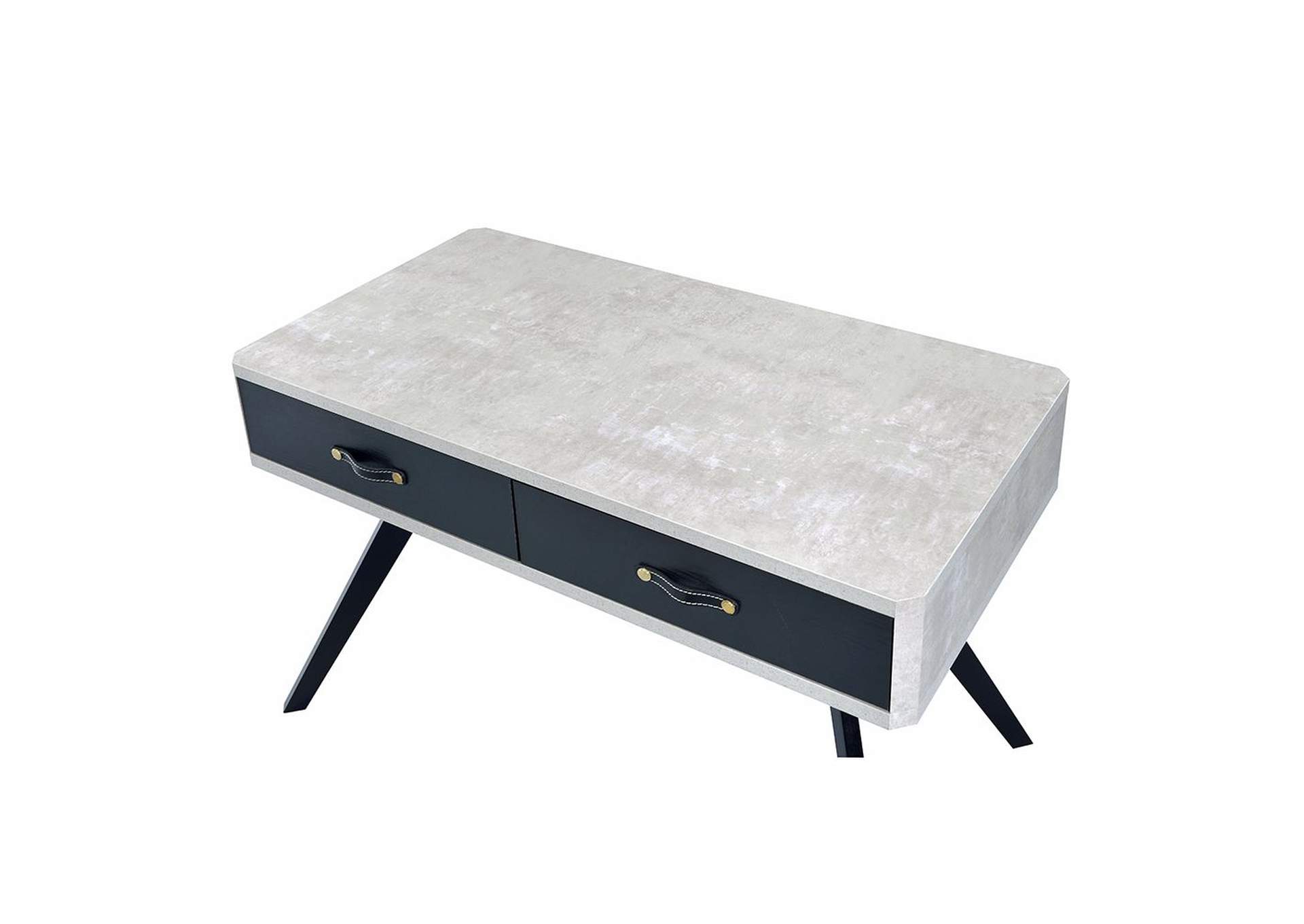 Magna Desk, Faux Concrete and Black image 6