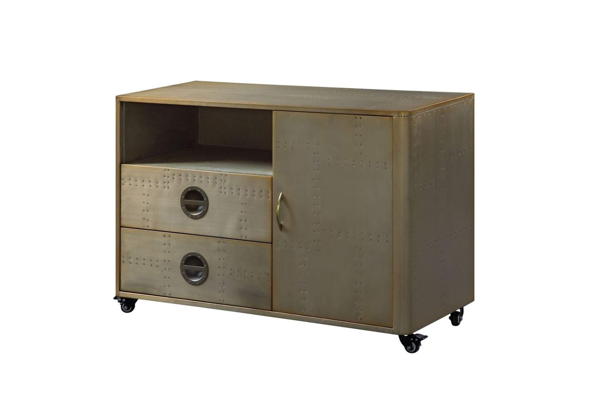 Jennavieve Cabinet, Gold Aluminum image 1