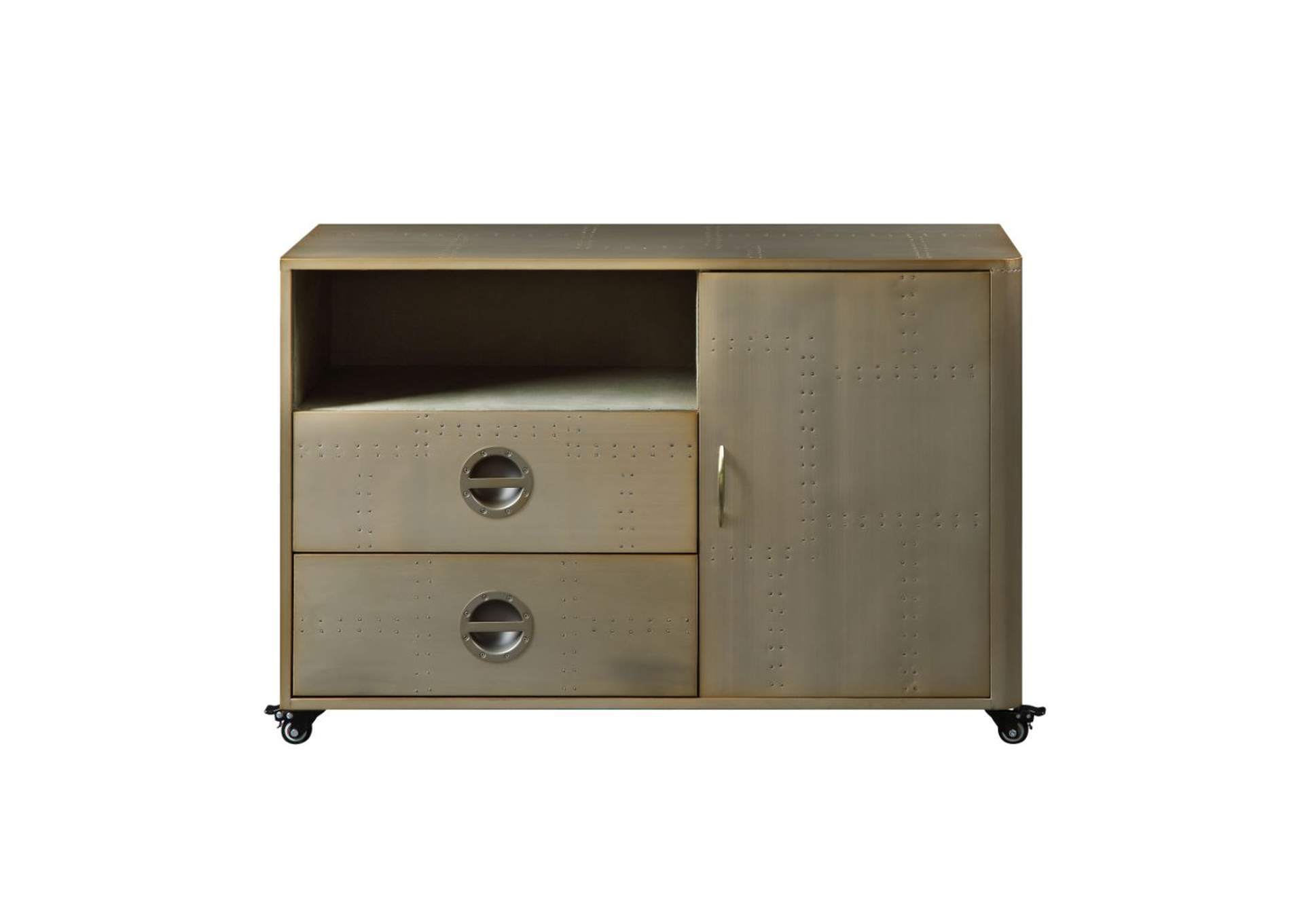 Jennavieve Cabinet, Gold Aluminum image 3