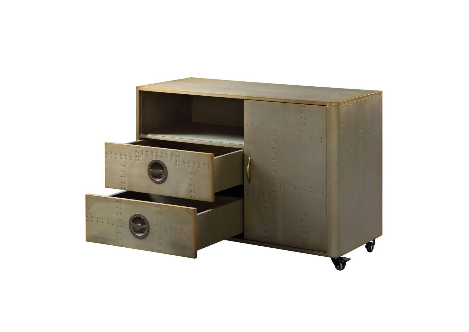 Jennavieve Cabinet, Gold Aluminum image 7