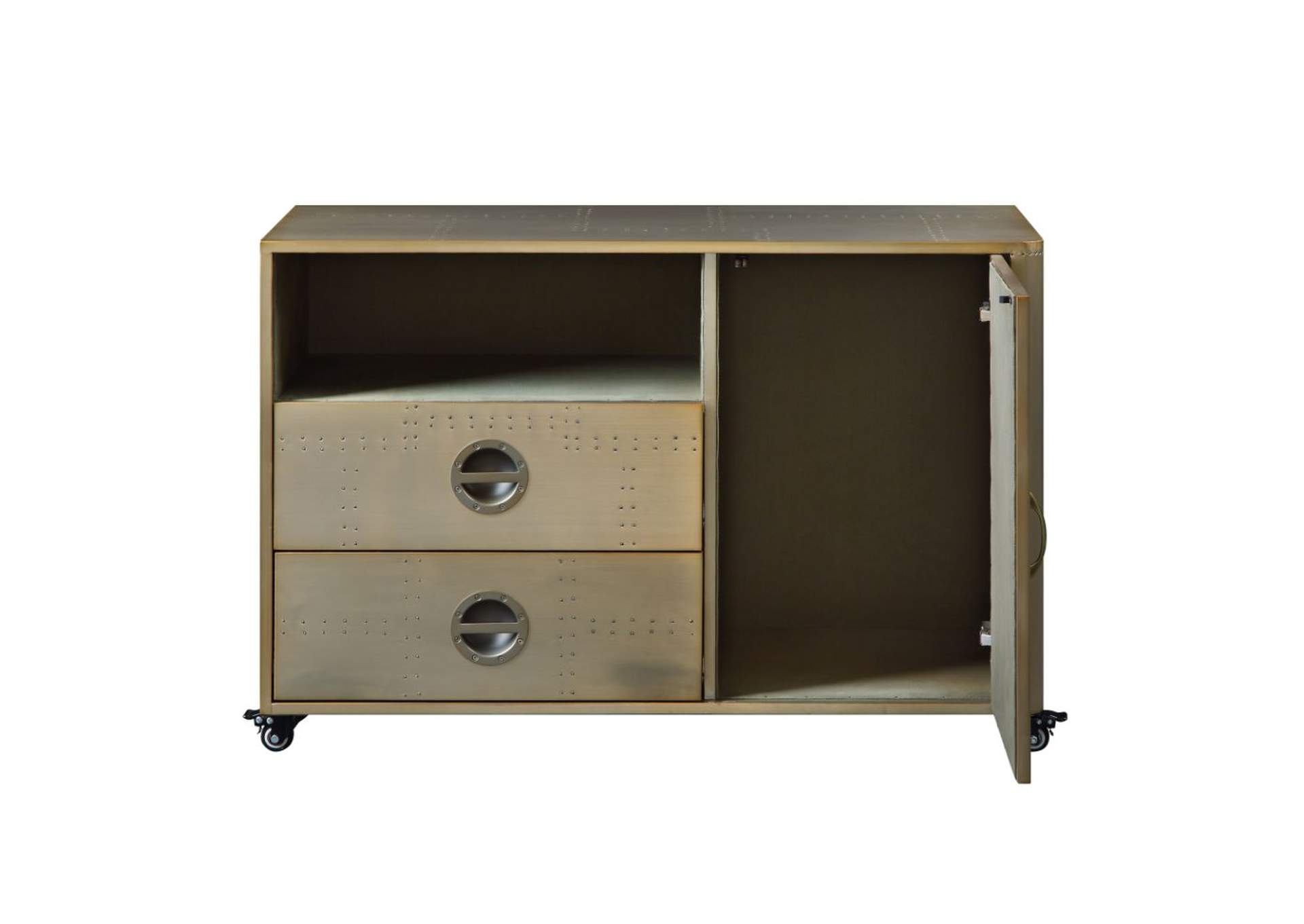 Jennavieve Cabinet, Gold Aluminum image 8