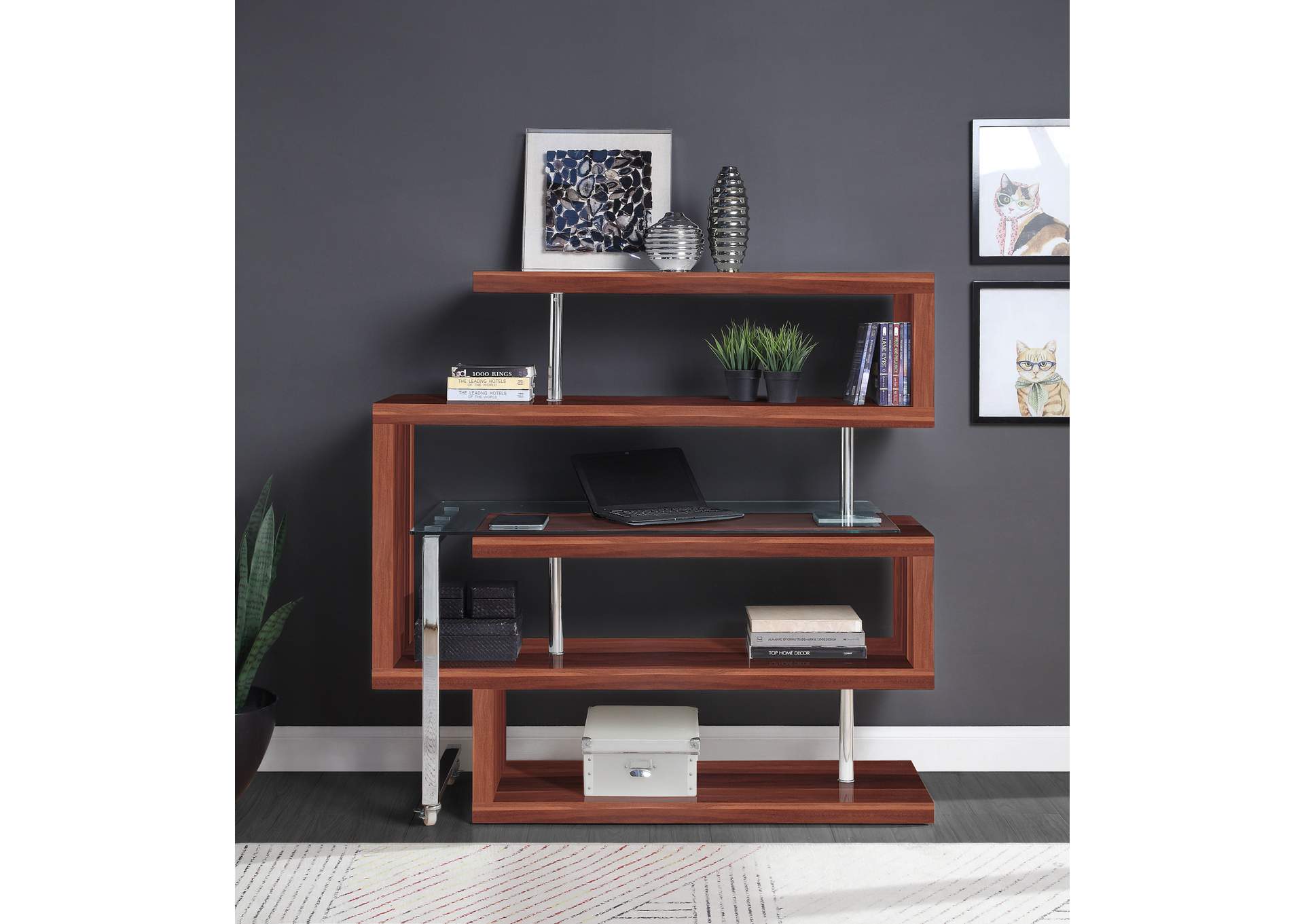 Buck Ii Writing Desk with Bookshelf