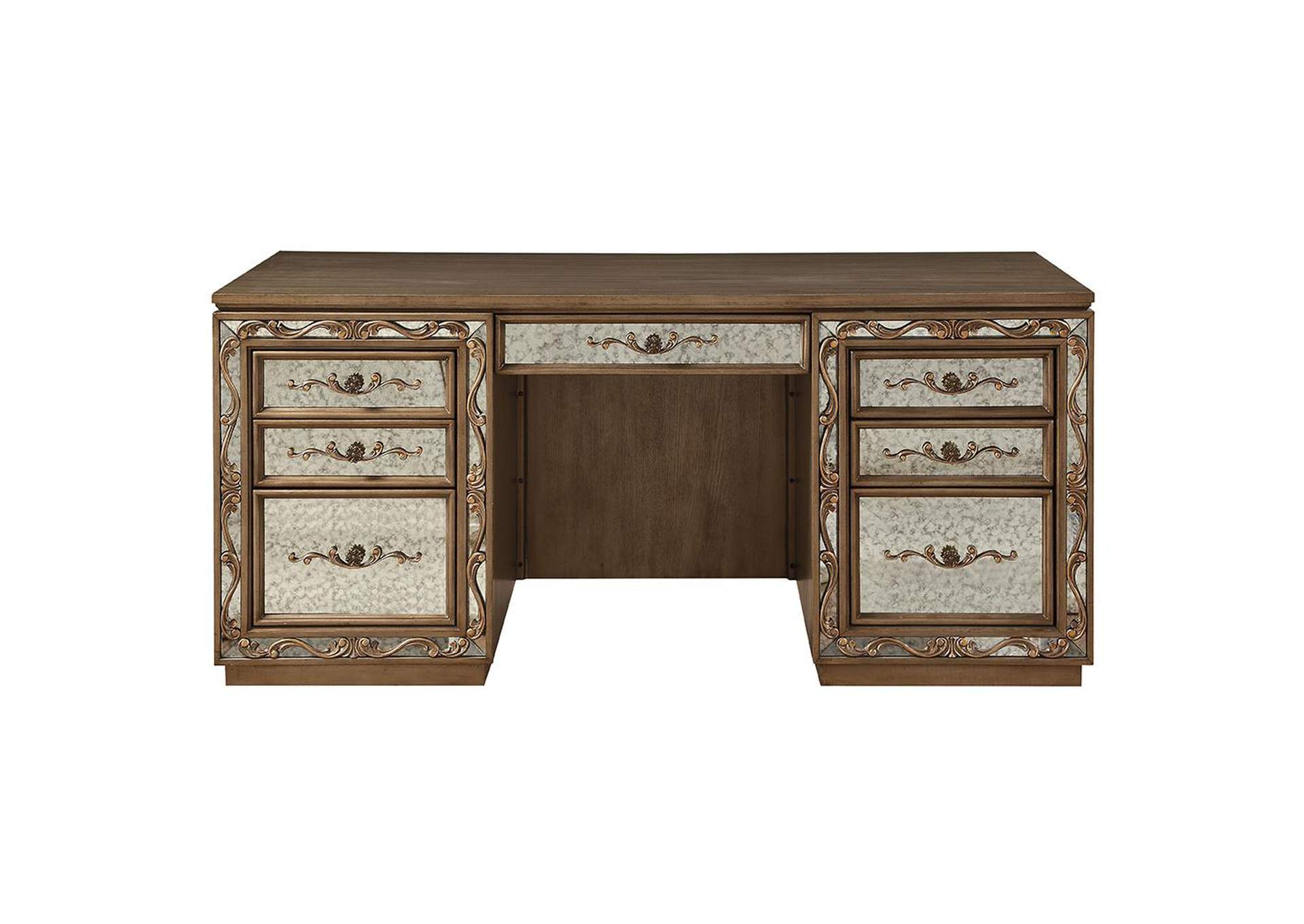 Orianne Executive Computer Desk with Hutch image 7