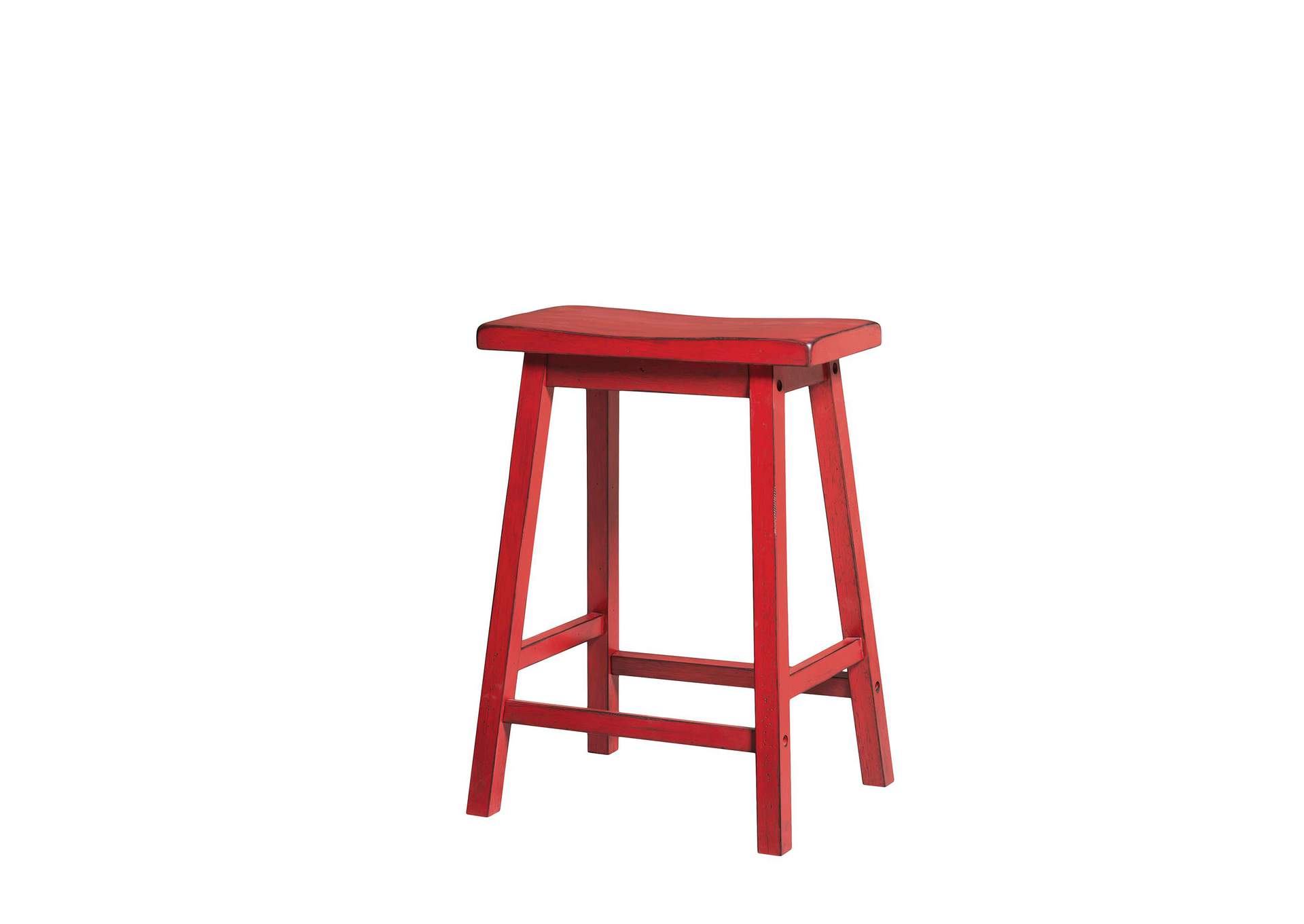 Gaucho Counter Height Stool - Set of 2, Antique Red, 24" Seat Height image 1