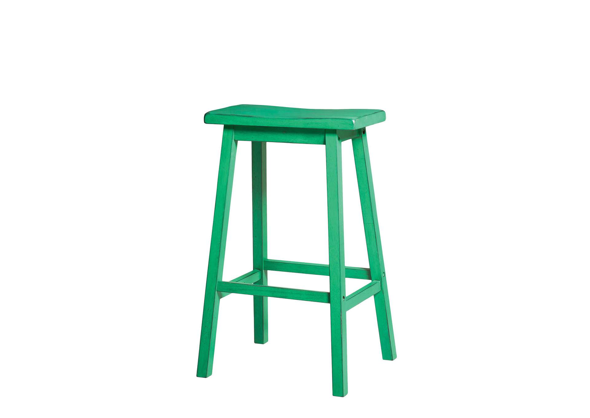 Gaucho Bar Stool - Set of 2, Antique Green, 29" Seat Height image 1