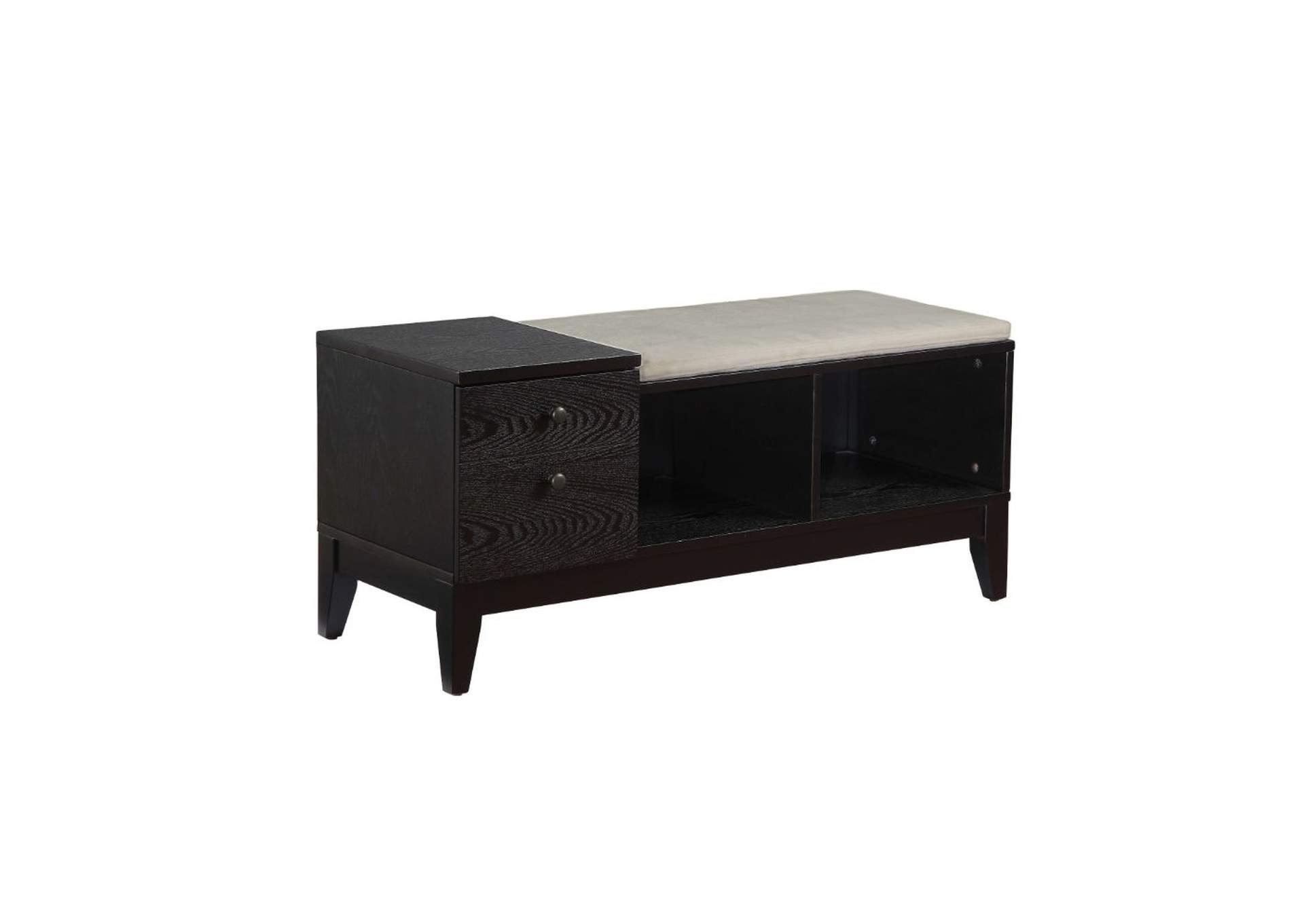 Boyet Bench with Storage, Fabric and Black image 1
