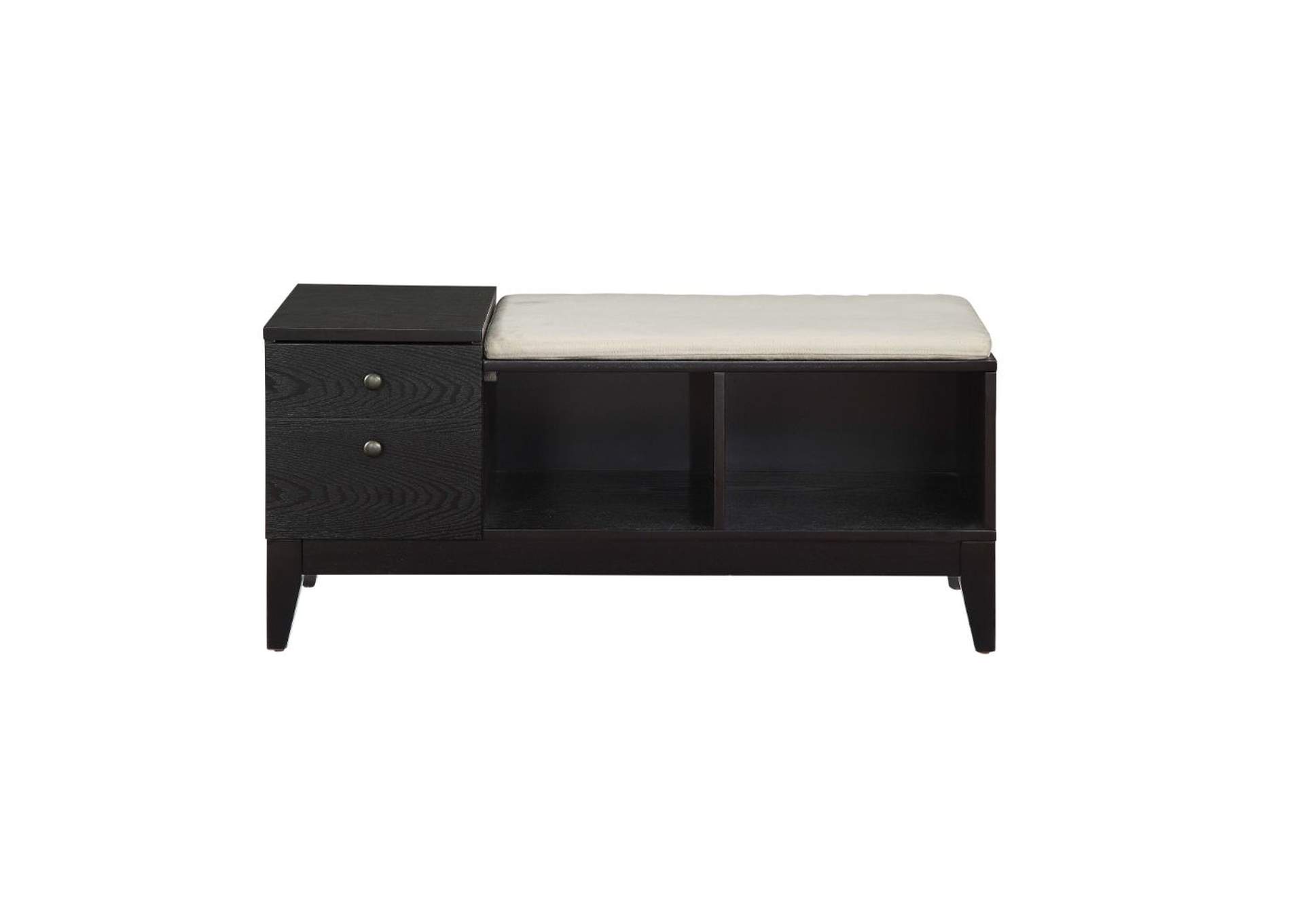 Boyet Bench with Storage, Fabric and Black image 3