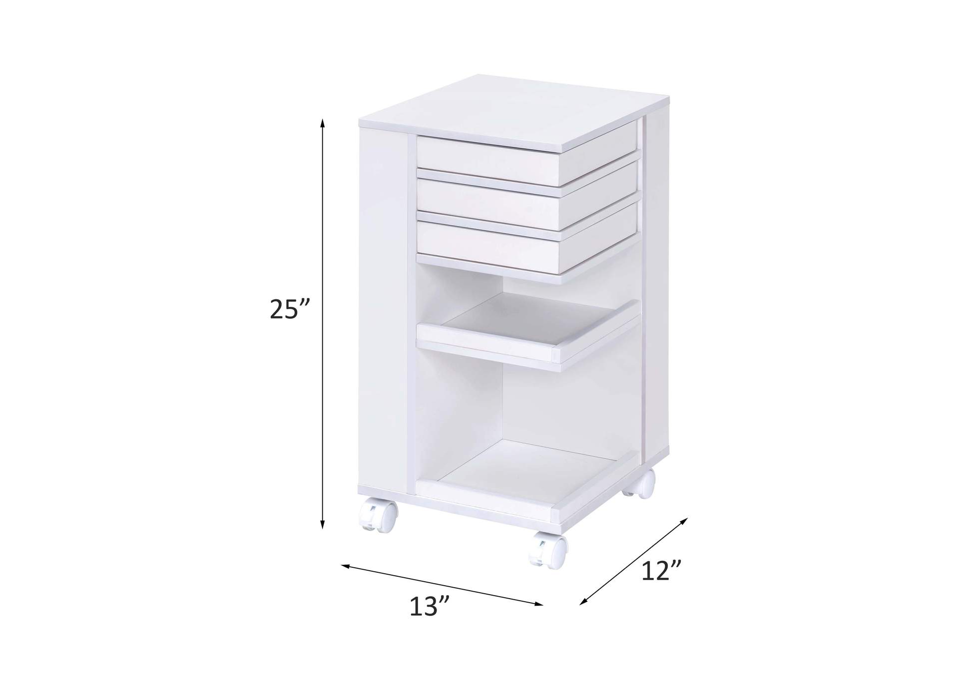 Nariah Storage Cart, White image 3