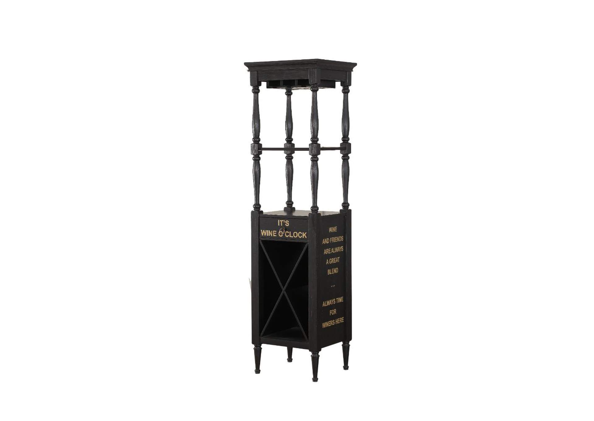 Anthony Wine Cabinet, Antique Black image 1