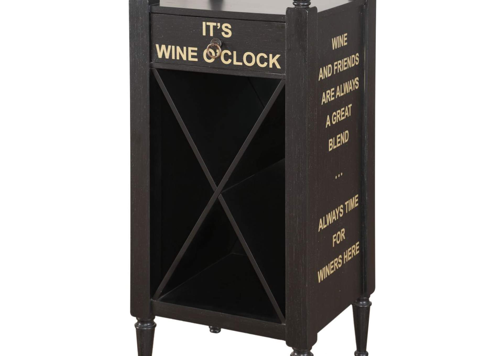 Anthony Wine Cabinet, Antique Black image 5