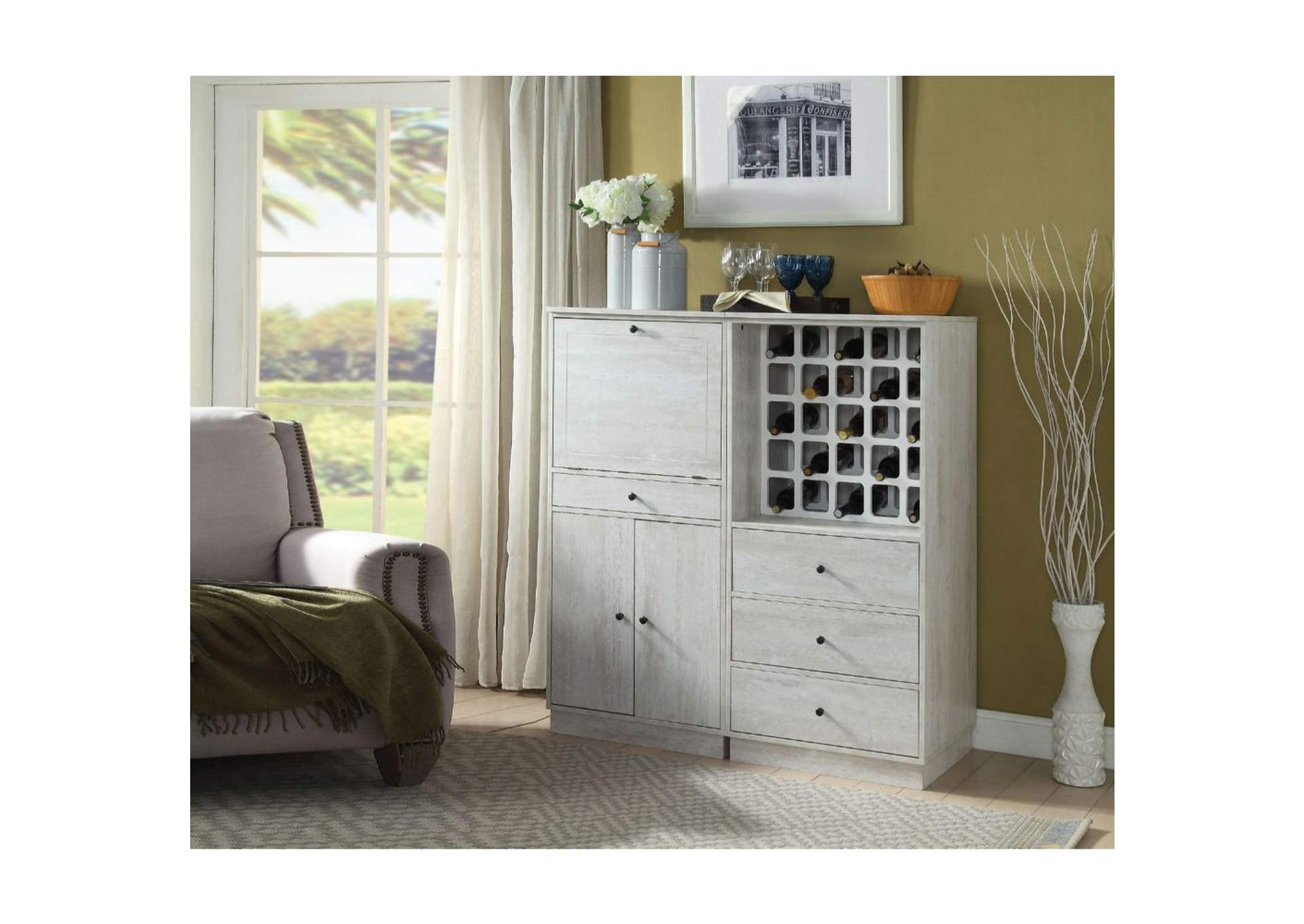 Wiesta Wine Cabinet, Antique White image 8