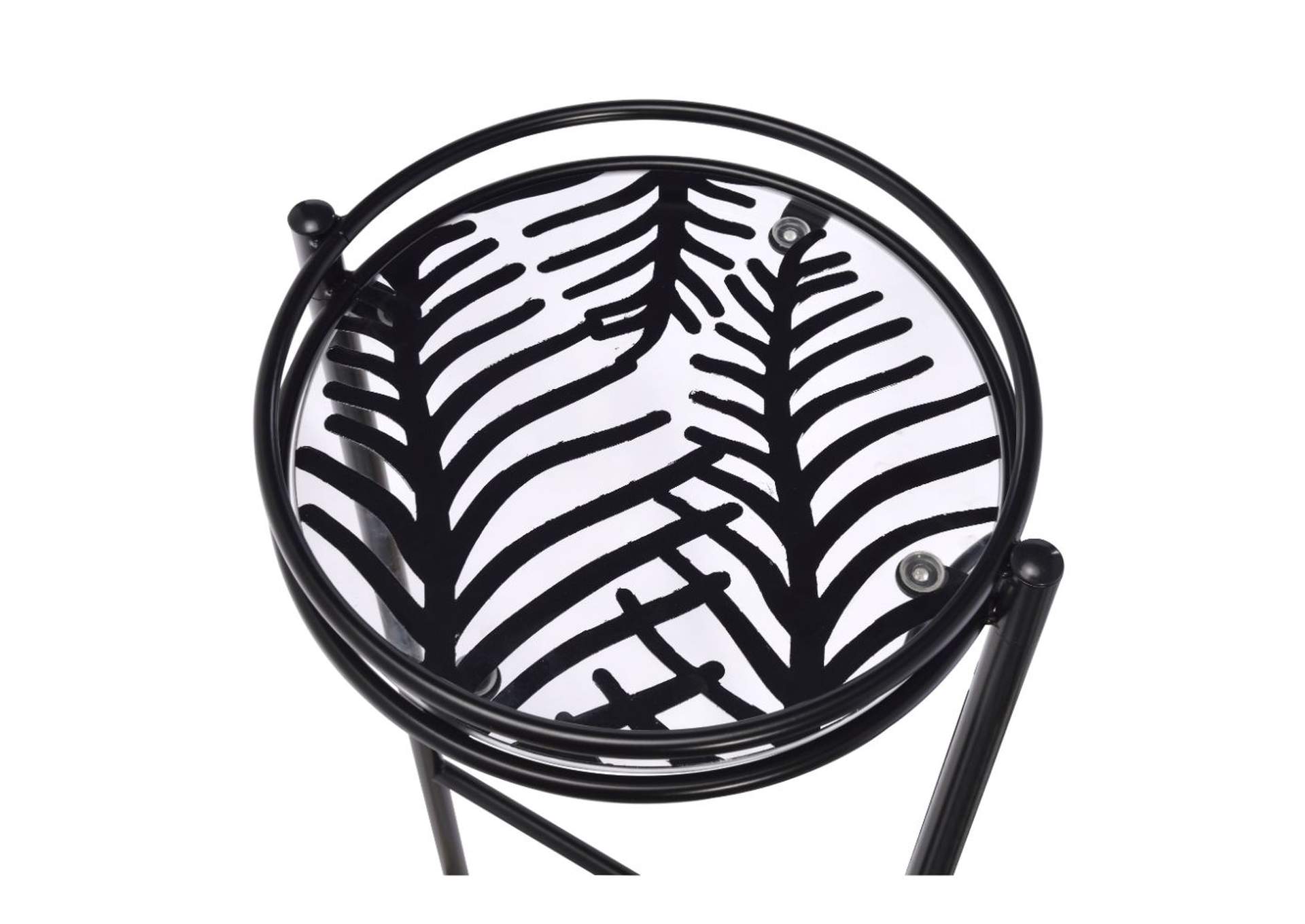 Namid Plant Stand - 97797 - Industrial, Contemporary - Metal Tube, Glass - Black