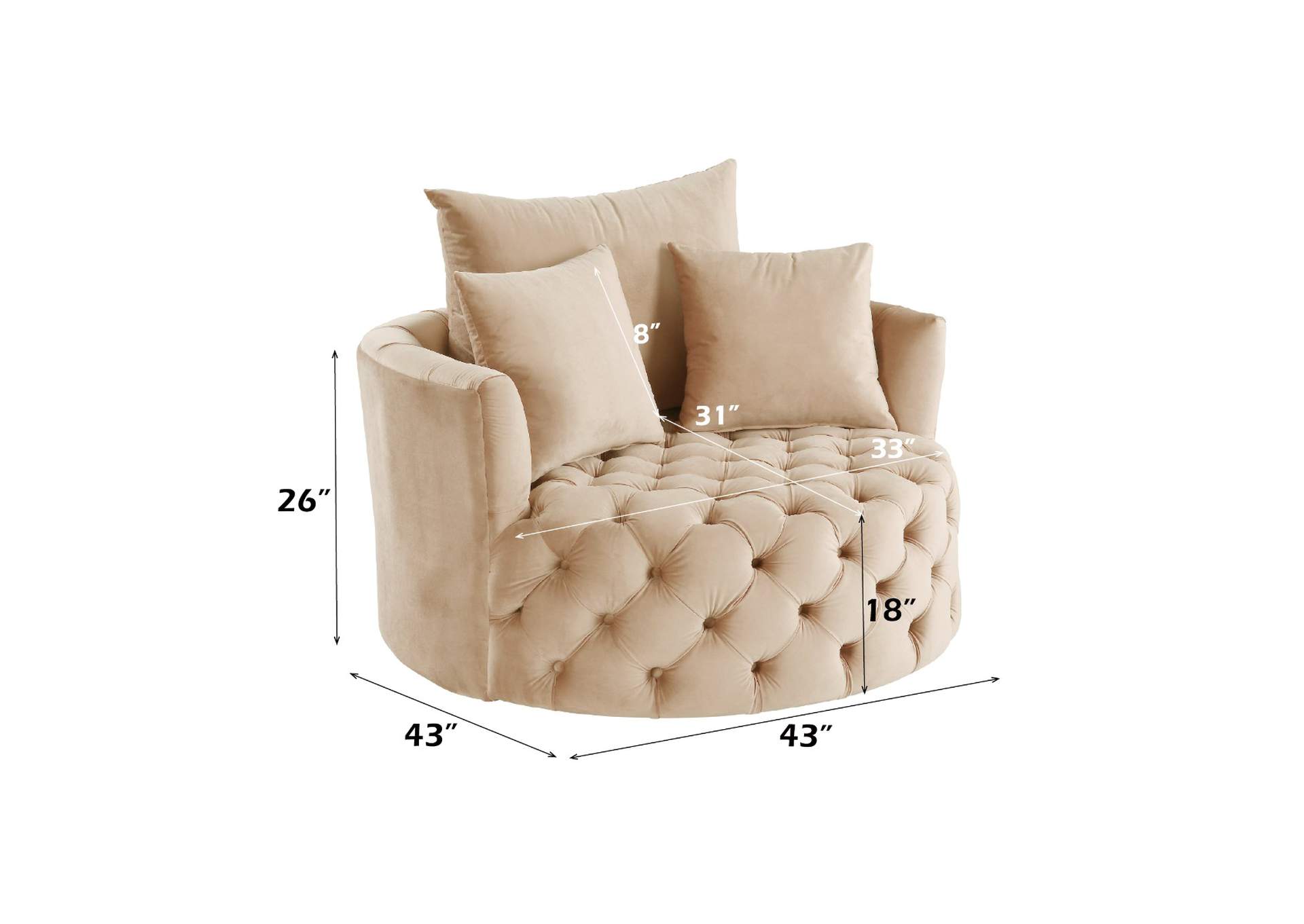Zunyas Accent Chair with Swivel image 8