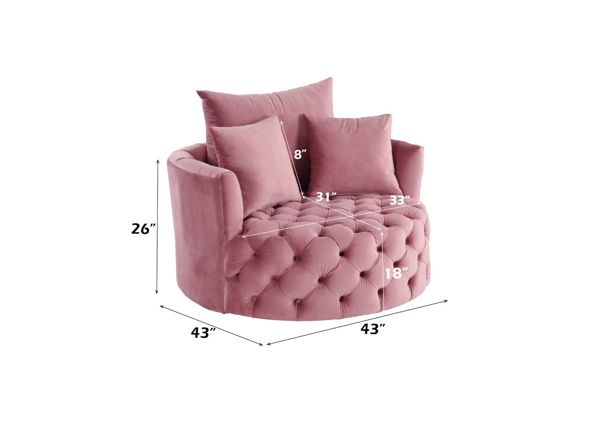 Zunyas Accent Chair with Swivel image 9