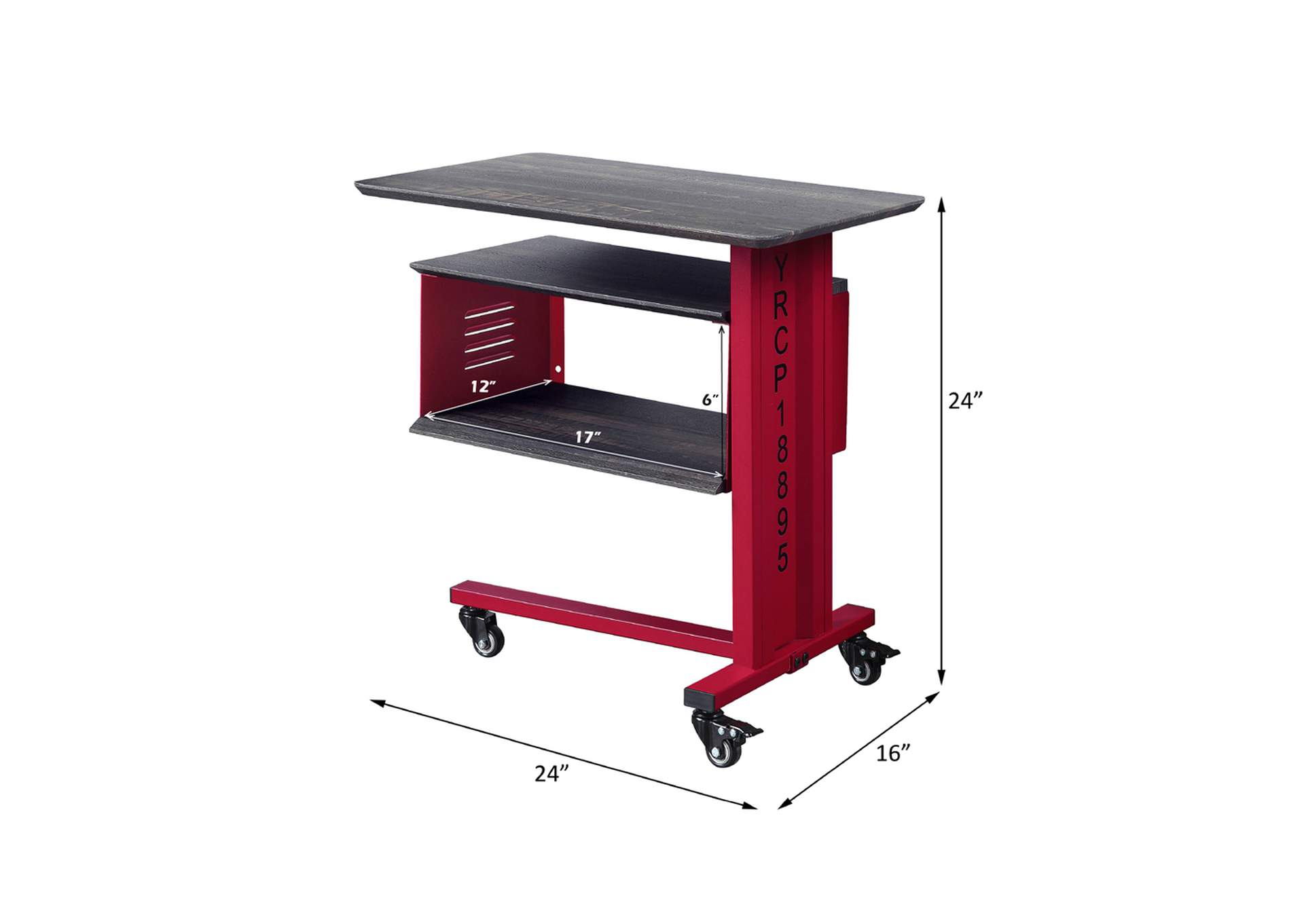 Cargo Accent Table with Wall Shelf image 5