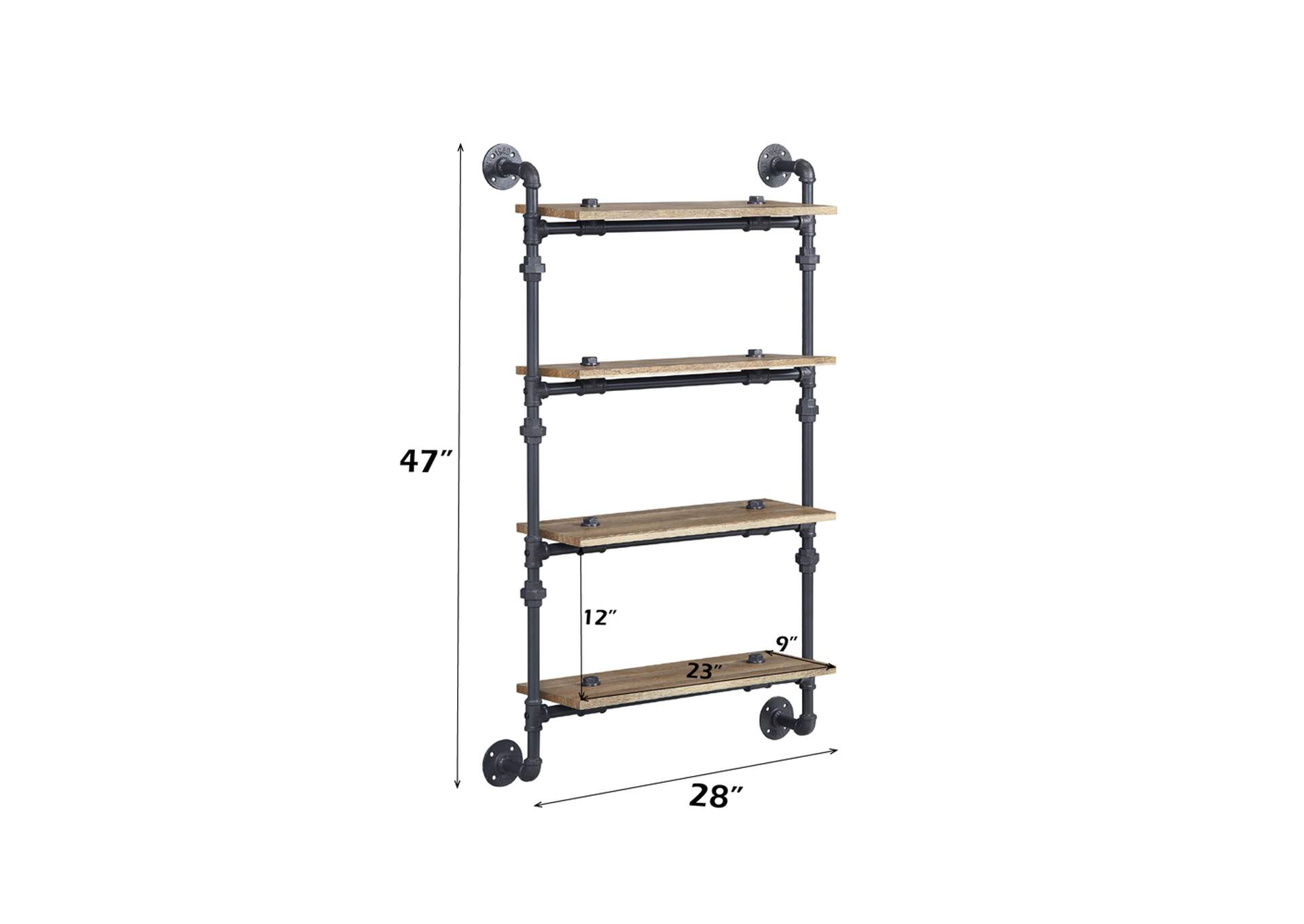 Brantley Wall Rack with 4 Shelves image 7
