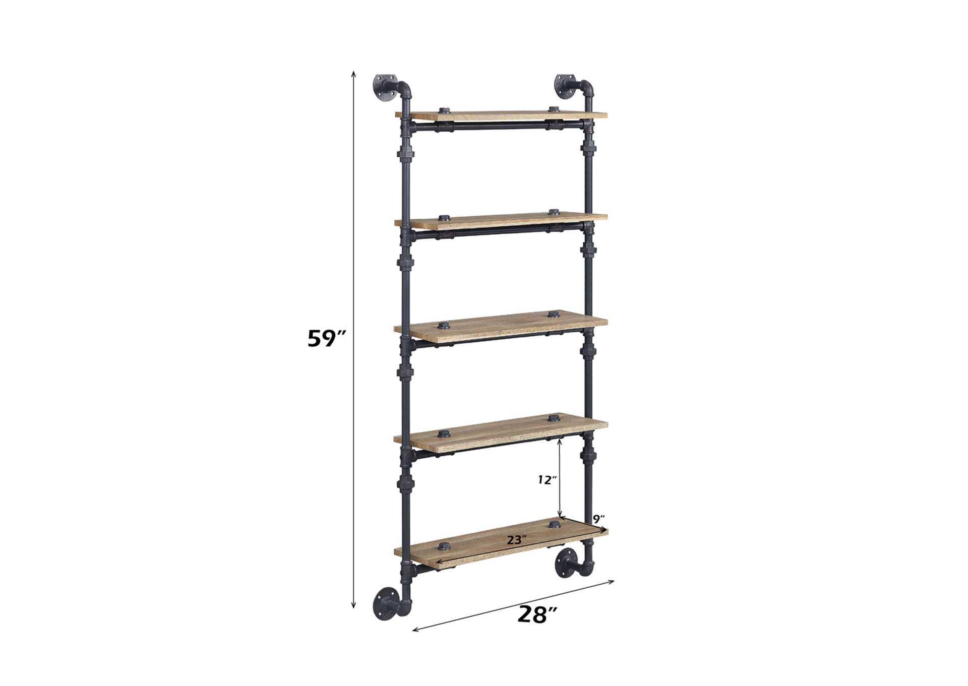 Brantley Wall Rack with 5 Shelves image 7