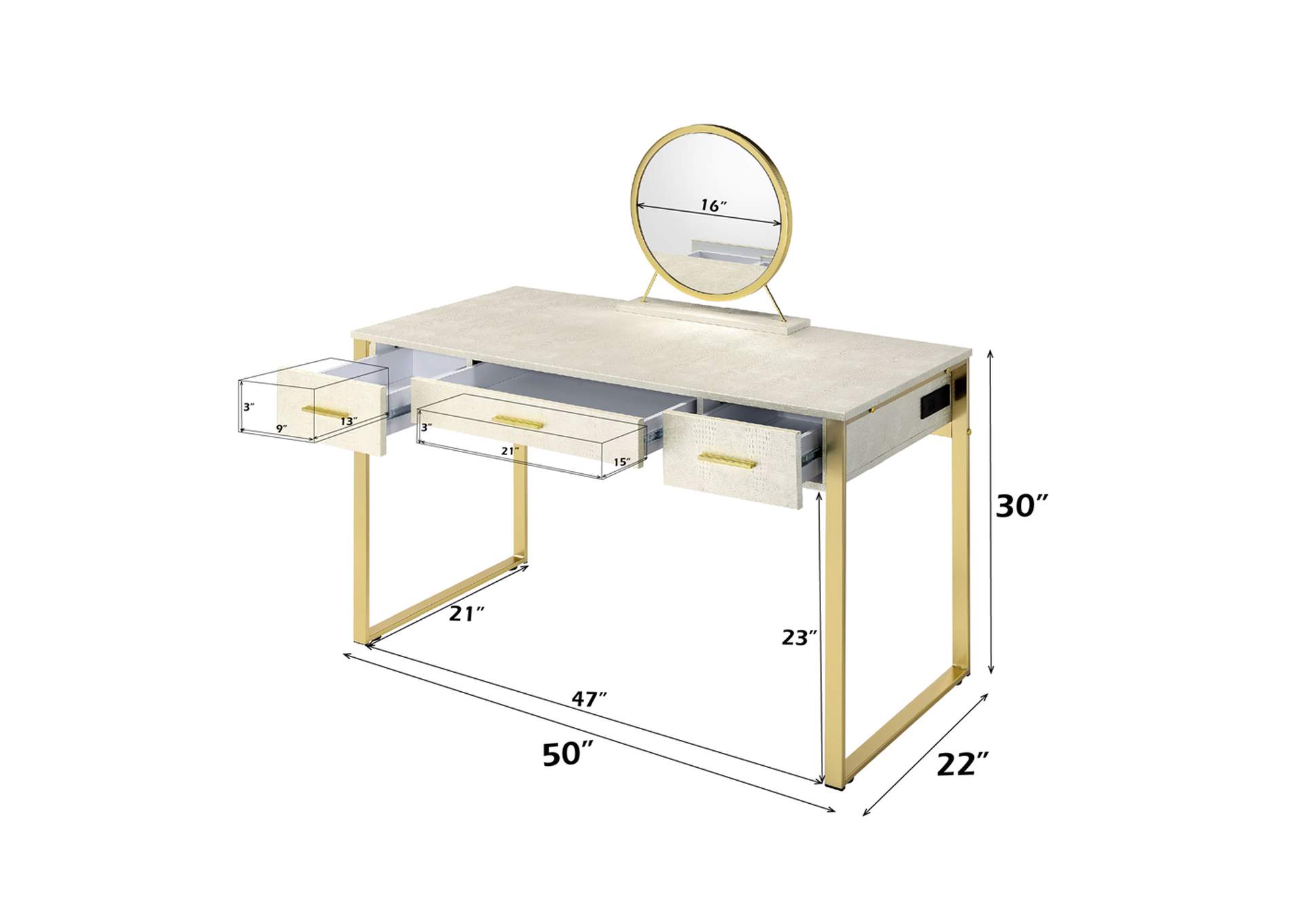 Myles Vanity Set with USB image 8