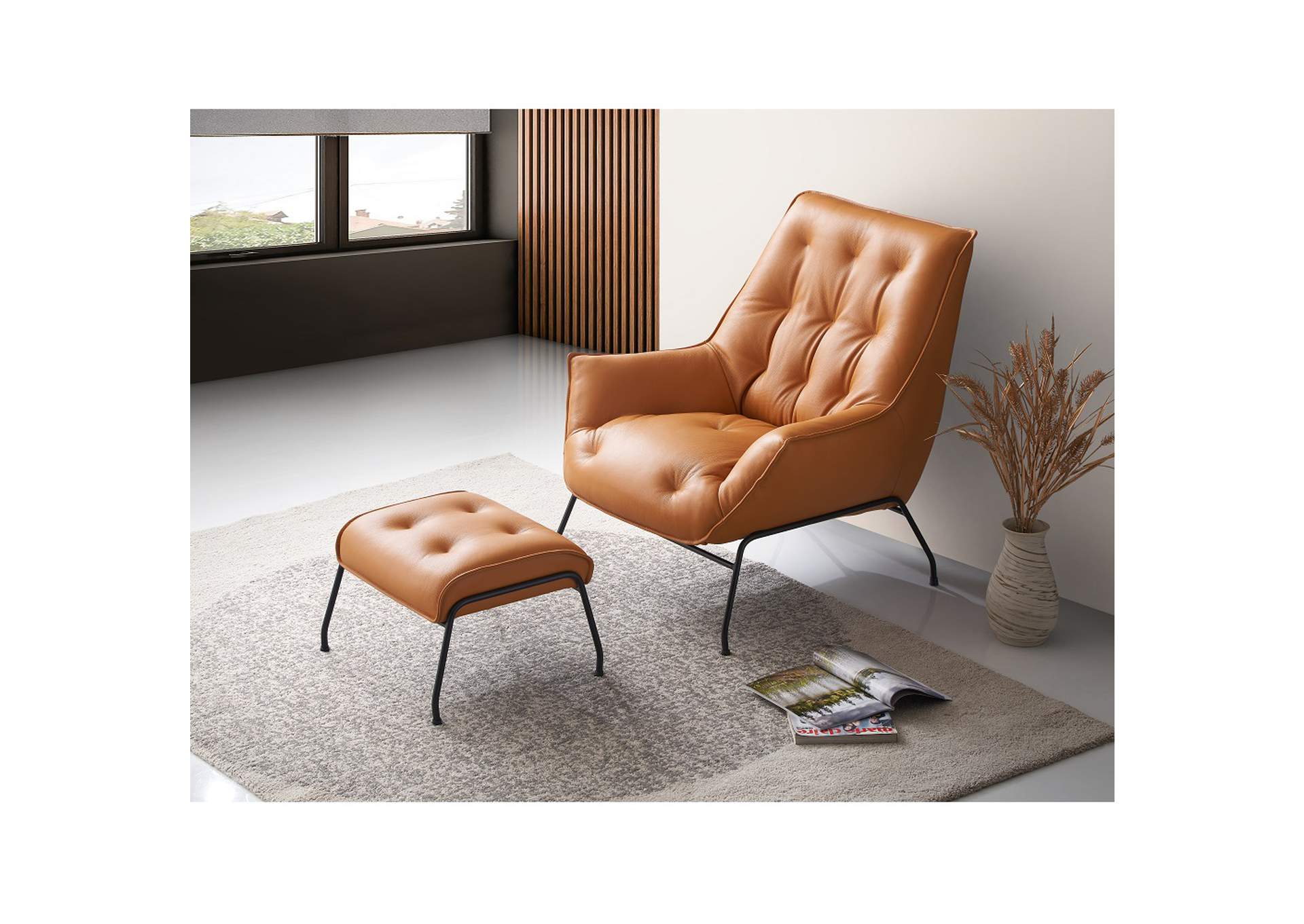 Zusa Accent Chair and Ottoman image 7
