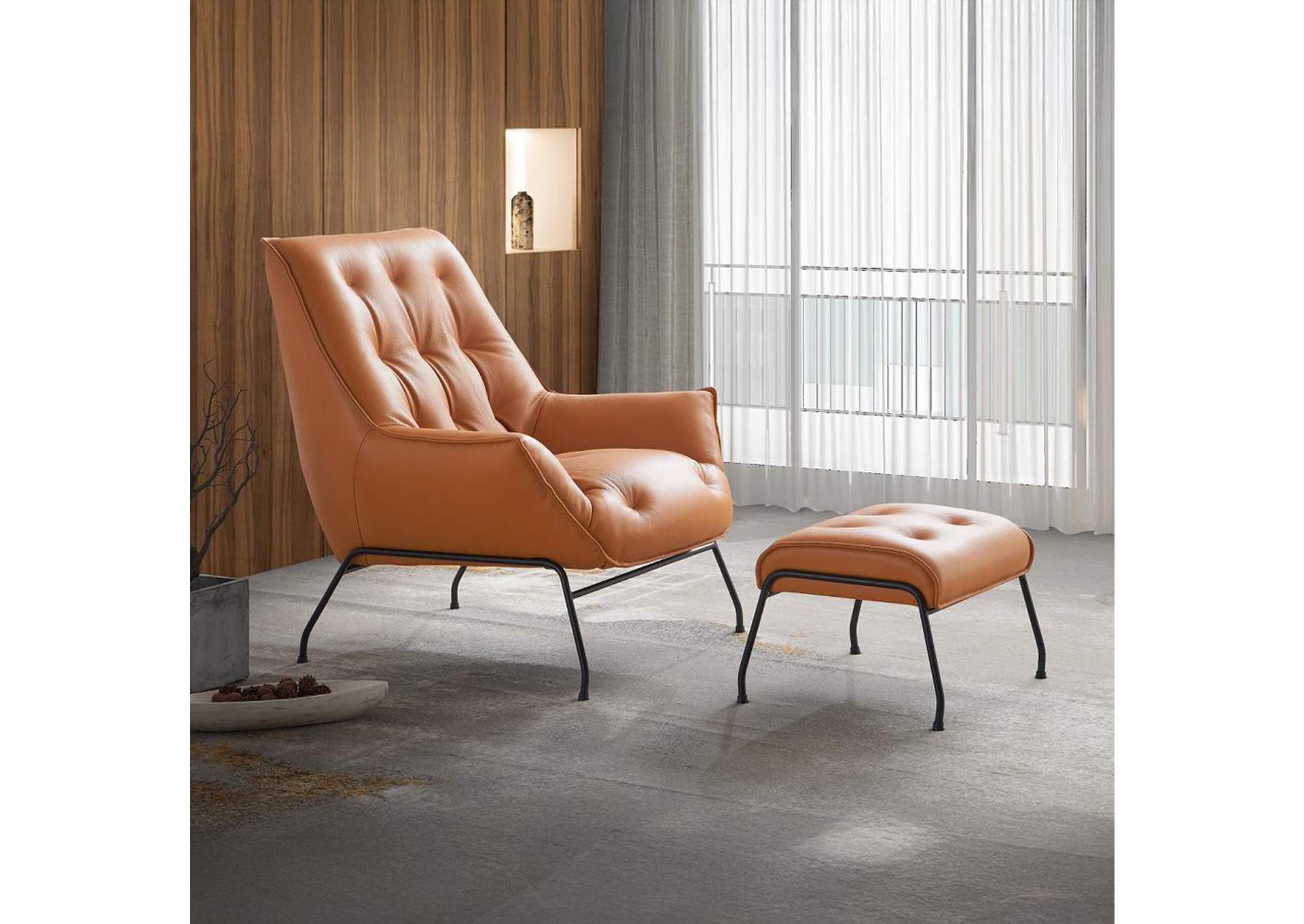 Zusa Accent Chair and Ottoman image 7