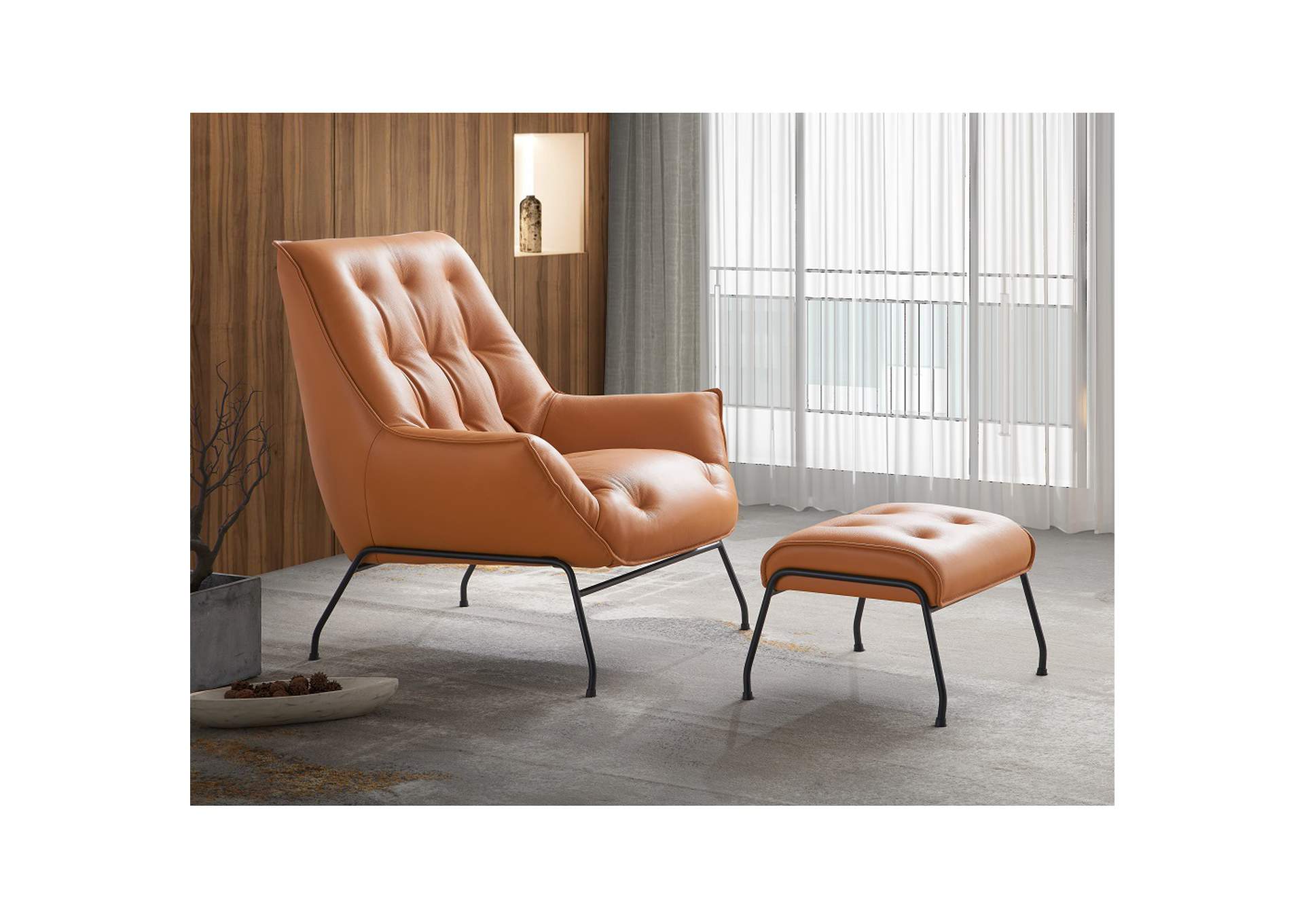 Zusa Accent Chair and Ottoman image 10
