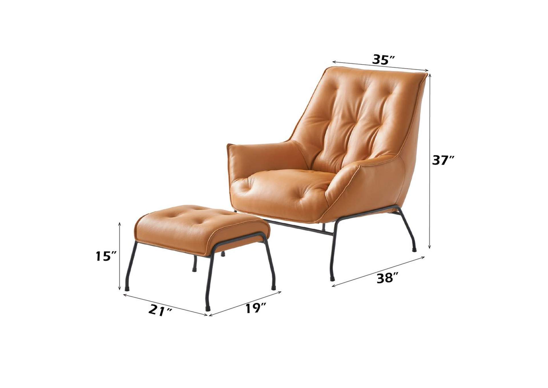 Zusa Accent Chair and Ottoman image 10